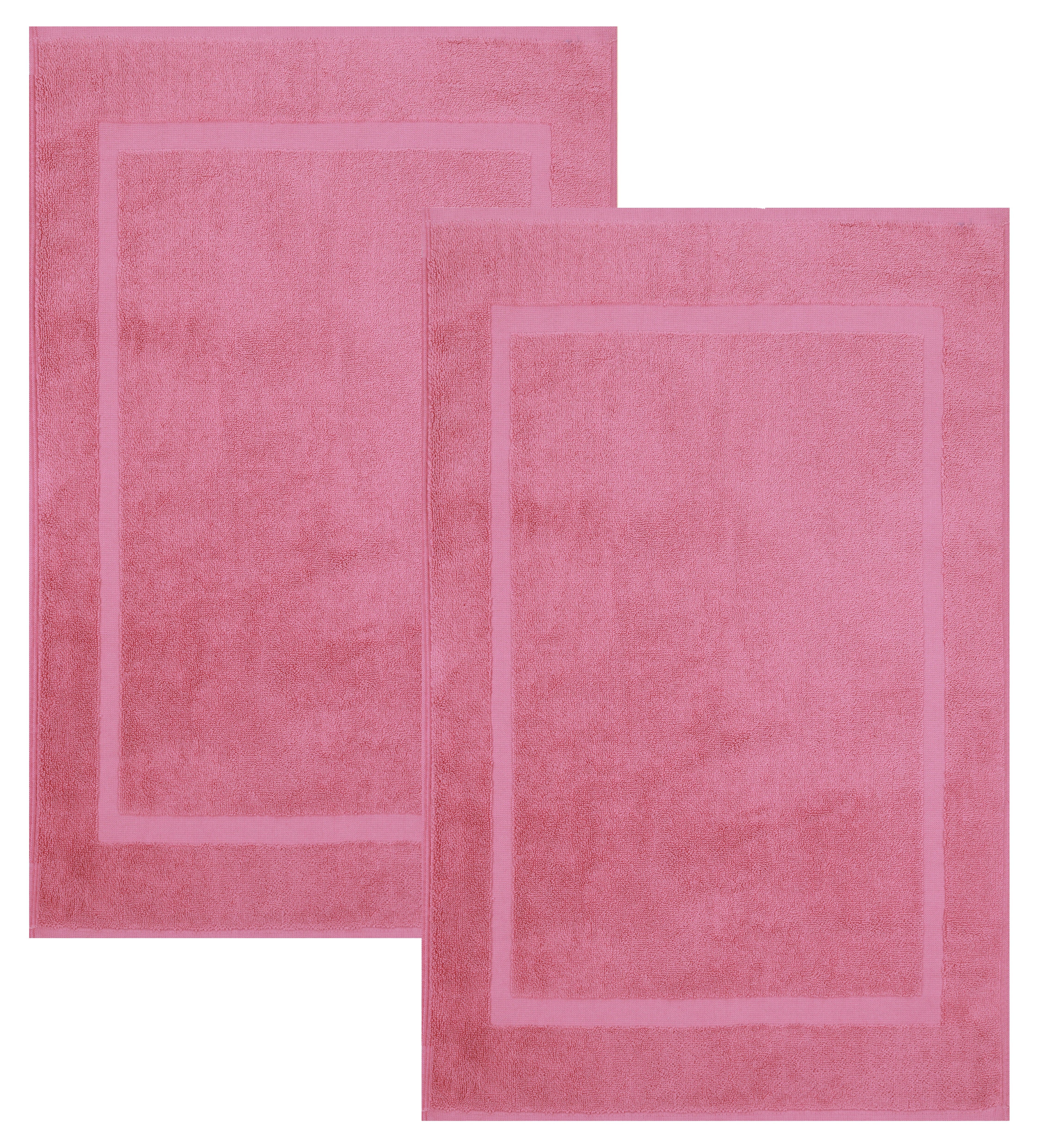 Betz Badematte 2 Stück Badvorleger Premium Badteppich Größe 50x70 cm, unbeschichtet, beidseitig nutzbar, beidseitig nutzbar, Baumwolle, Qualität 650g/m²