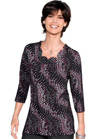 CLASSIC BASICS Туника-рубашка с модный драпировка в V...