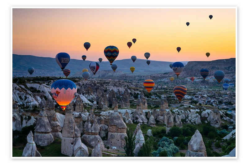 Posterlounge Poster Matteo Colombo, Heißluftballons in Kappadokien, Türkei, Fotografie