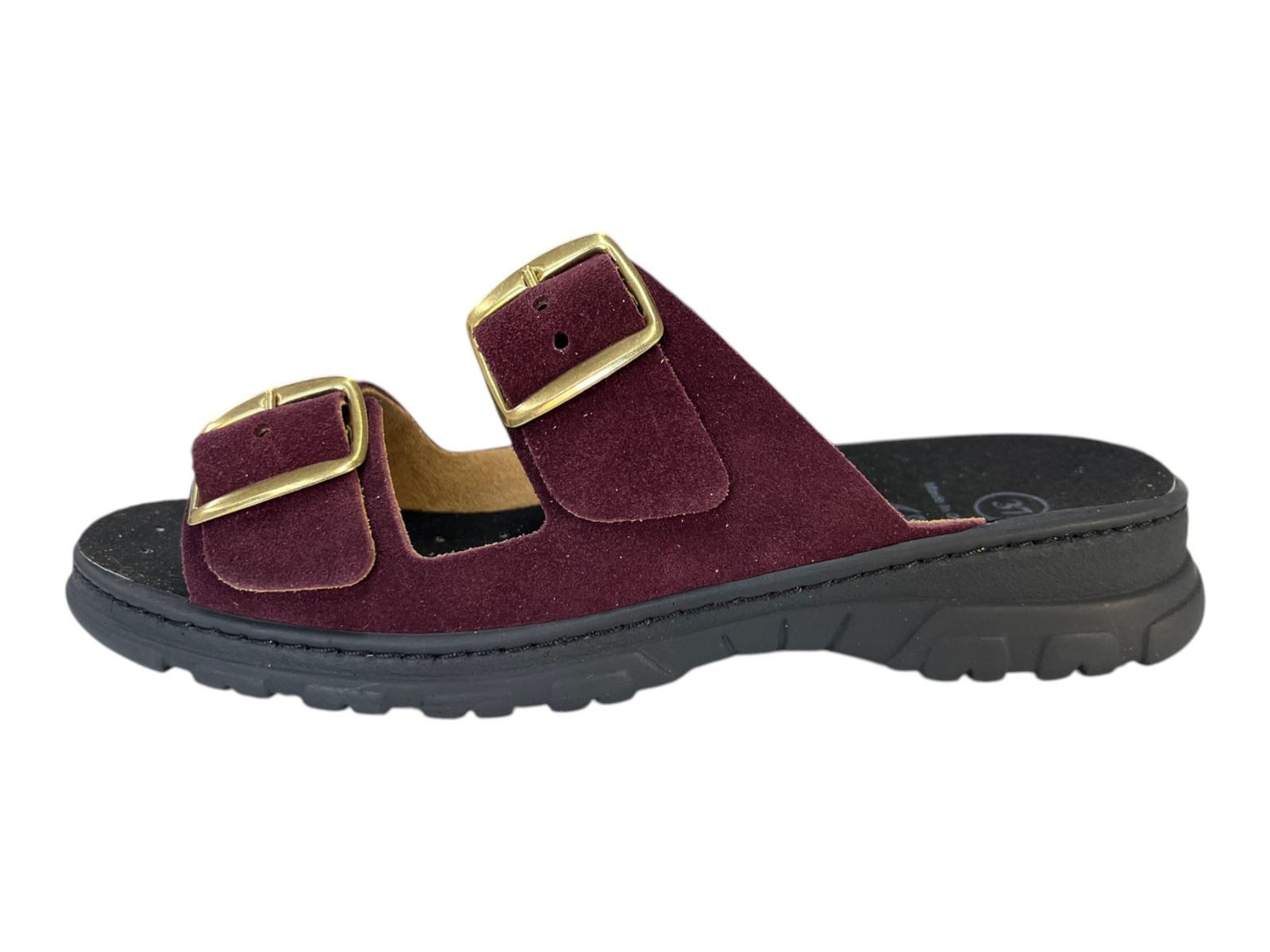 algemare Algemare Damen Pantolette 6117-5656 bordo rot Pantolette