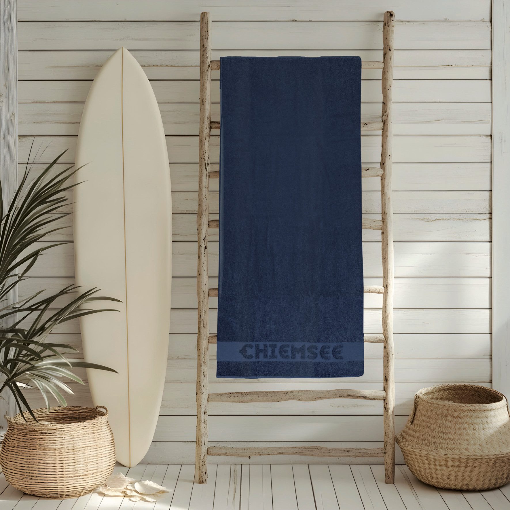 Chiemsee Handtuch uni, 100% Baumwolle, Frottier, Duschtuch, Gästetuch, (4-St)