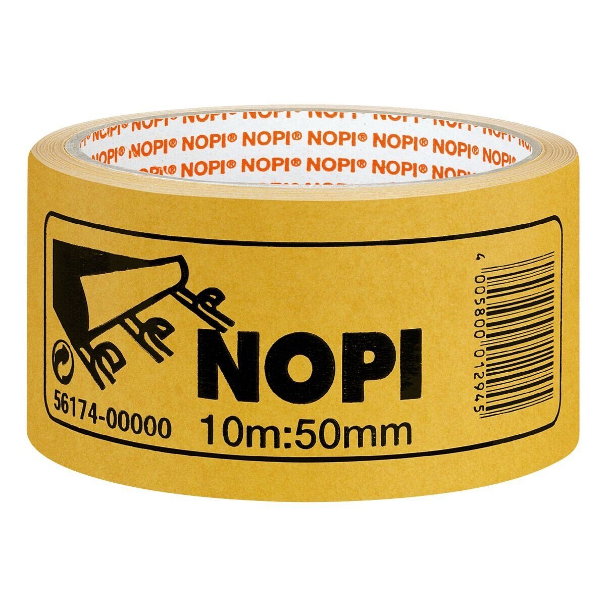 NOPI Doppelklebeband 50 mm / 10 m, mit gelbem Trennpapier
