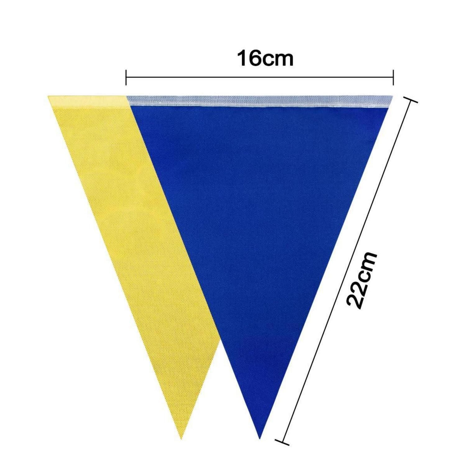 LuxusKollektion Wimpelkette Wimpelgirlande 66 Fuß Polyester wasserdicht blau gold Multicolor7