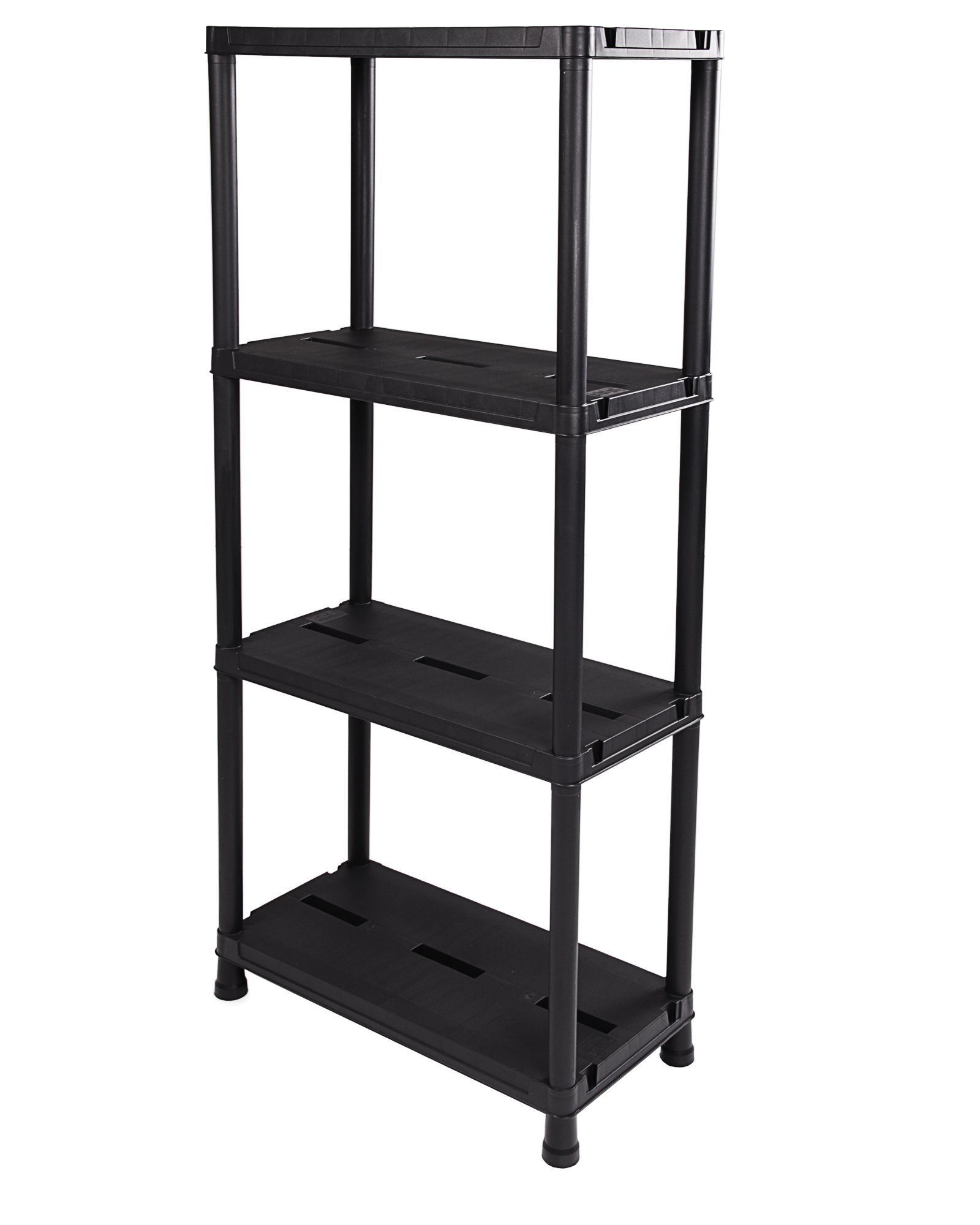 ONDIS24 Steckregal Regal, Lagerregal, 60 x 30 x 131 (H) cm, 12 Zoll, 1-tlg., Kunststoff, anthrazit, bis maximal 125 kg belastbar