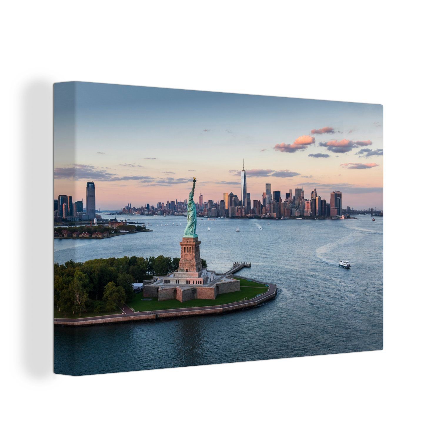 OneMillionCanvasses® Leinwandbild Die Freiheitsstatue und Ansichten günstig online kaufen