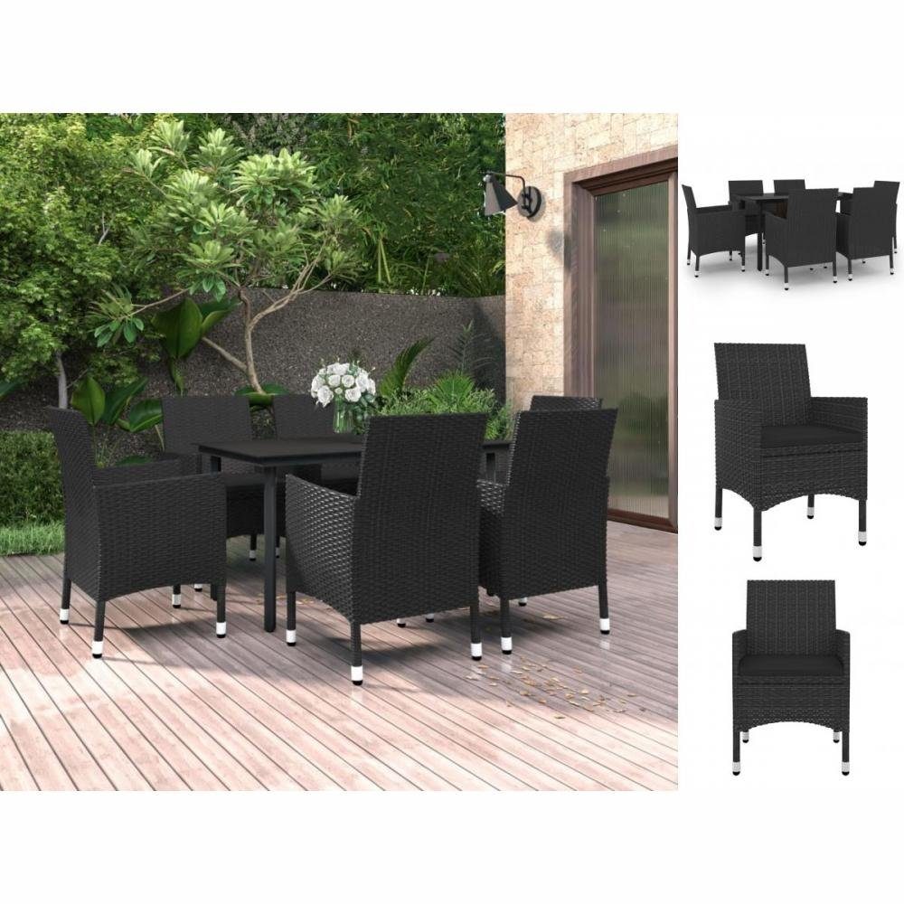 ᐅ vidaXL GartenEssgruppe 7tlg GartenEssgruppe mit Auflagen