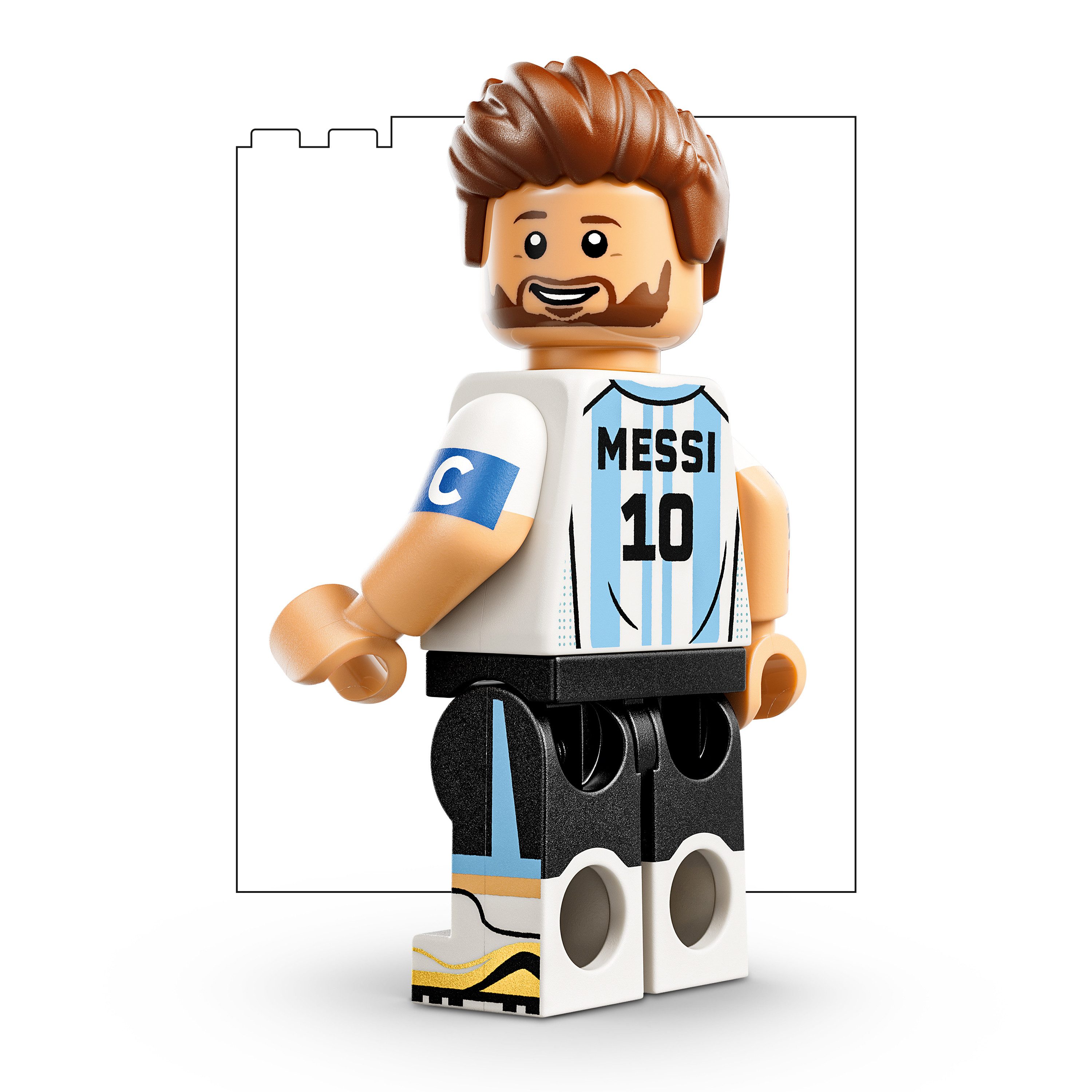 LEGO® LEGO Minifigur: Lionel Messi – Argentinien Nr. 10 Spielbausteine