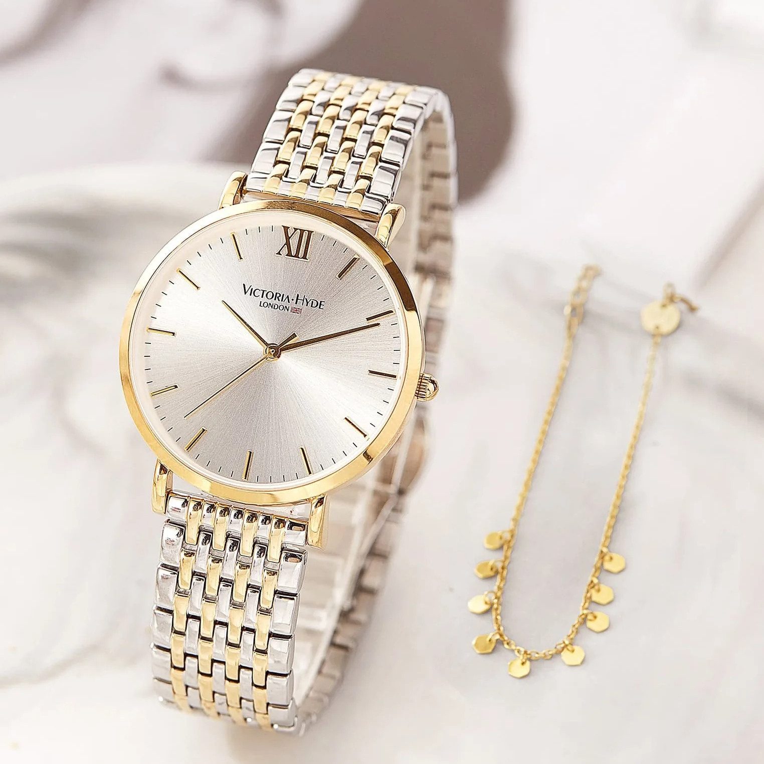 Victoria Hyde Quarzuhr Victoria Hyde Primrose Classic Bicolor Set Damen B, günstig online kaufen