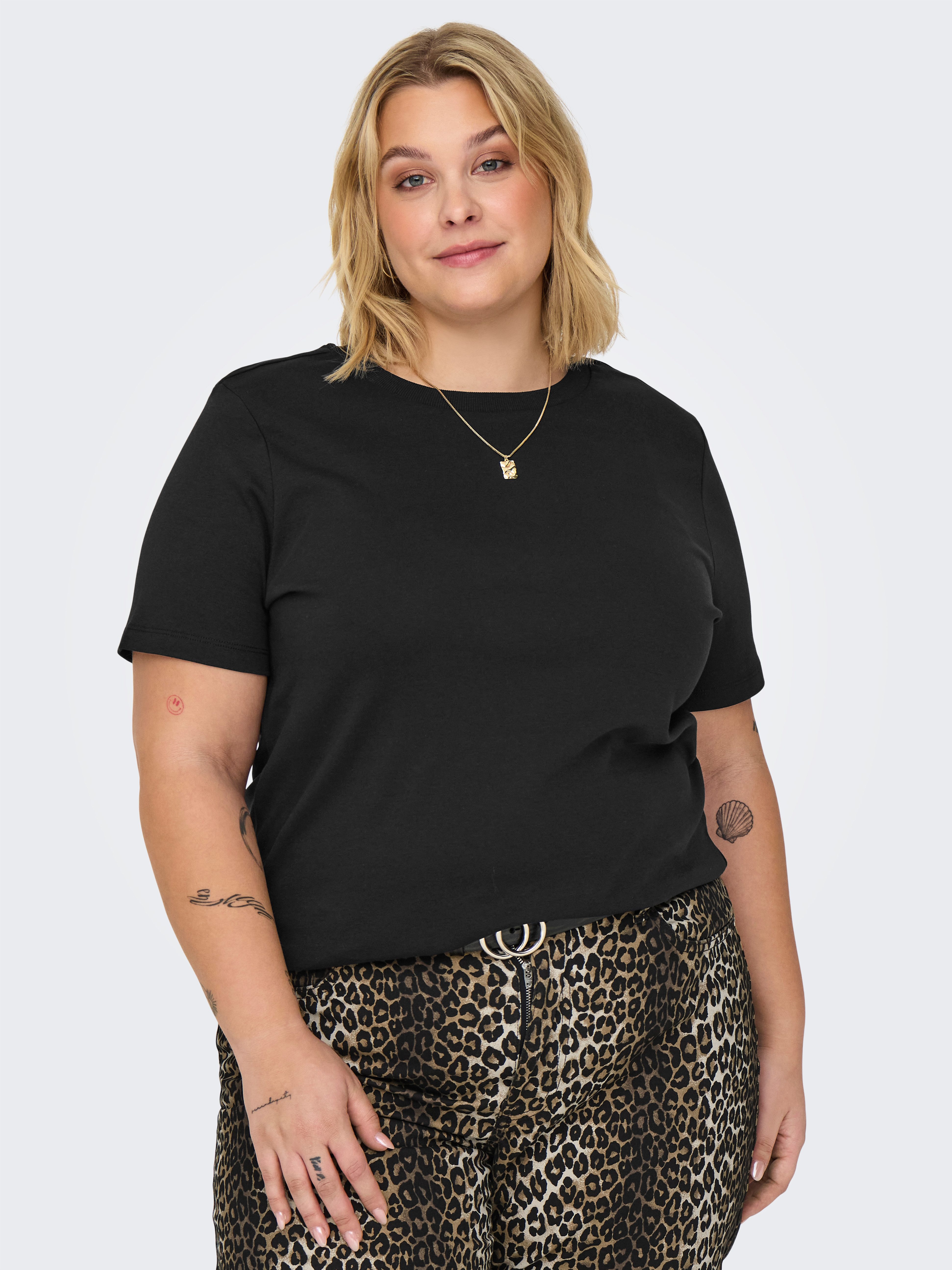 ONLY CARMAKOMA T-Shirt CARJEN SS JEANS TEE JRS Baumwolle