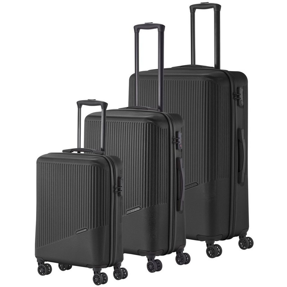 travelite Trolleyset BALI 4w L/M/S, 4 Rollen, (Set, 3 tlg., Hartschalen Trolley  Set), in dezentem Look