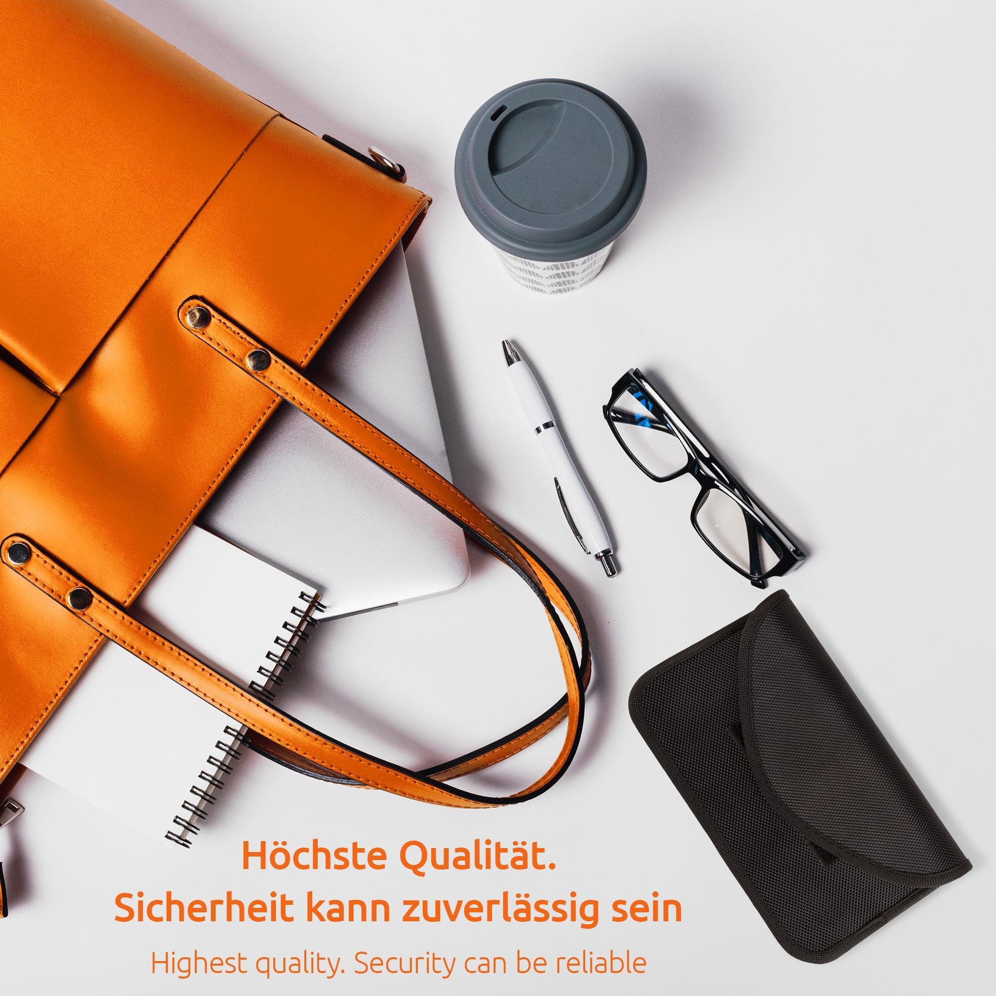 ECENCE Handytasche 1x RFID Strahlenschutz-Tasche (1-tlg) Smartphone Handy