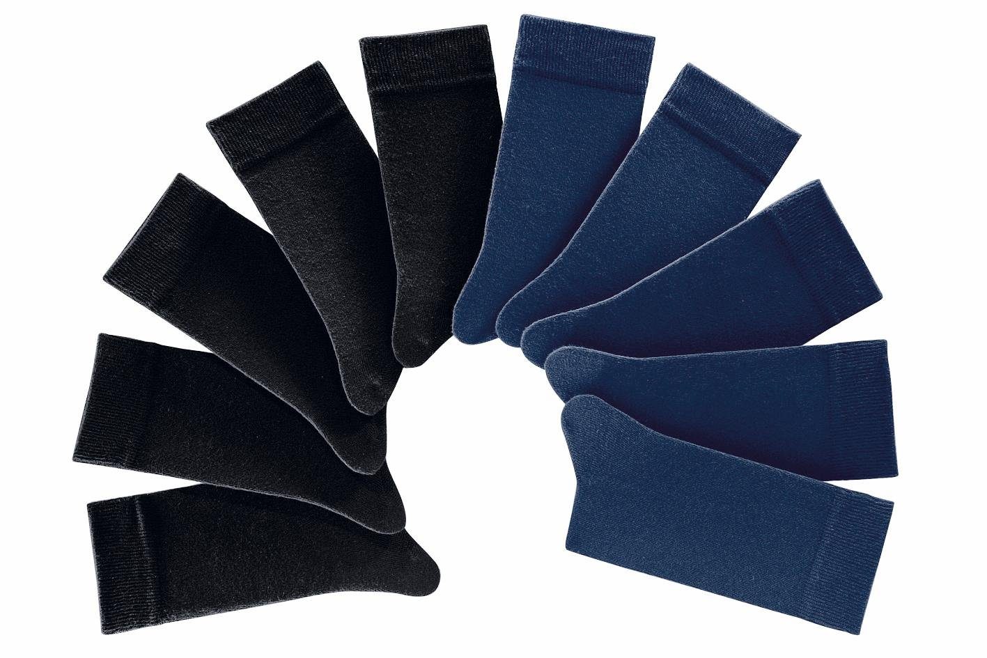 H.I.S Freizeitsocken (Packung, 10-Paar) mit weichen Rippbündchen