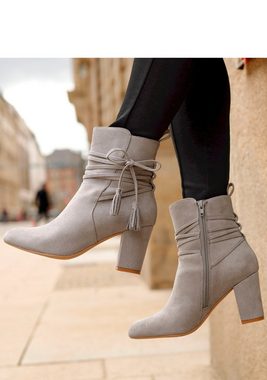 LASCANA Stiefelette mit Blockabsatz, High-Heel-Stiefelette, Ankle Boots, Stiefel