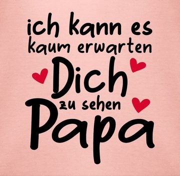 Shirtracer Shirtbody Ich kann es kaum erwarten dich zu sehen Papa Geschenk Vatertag Baby