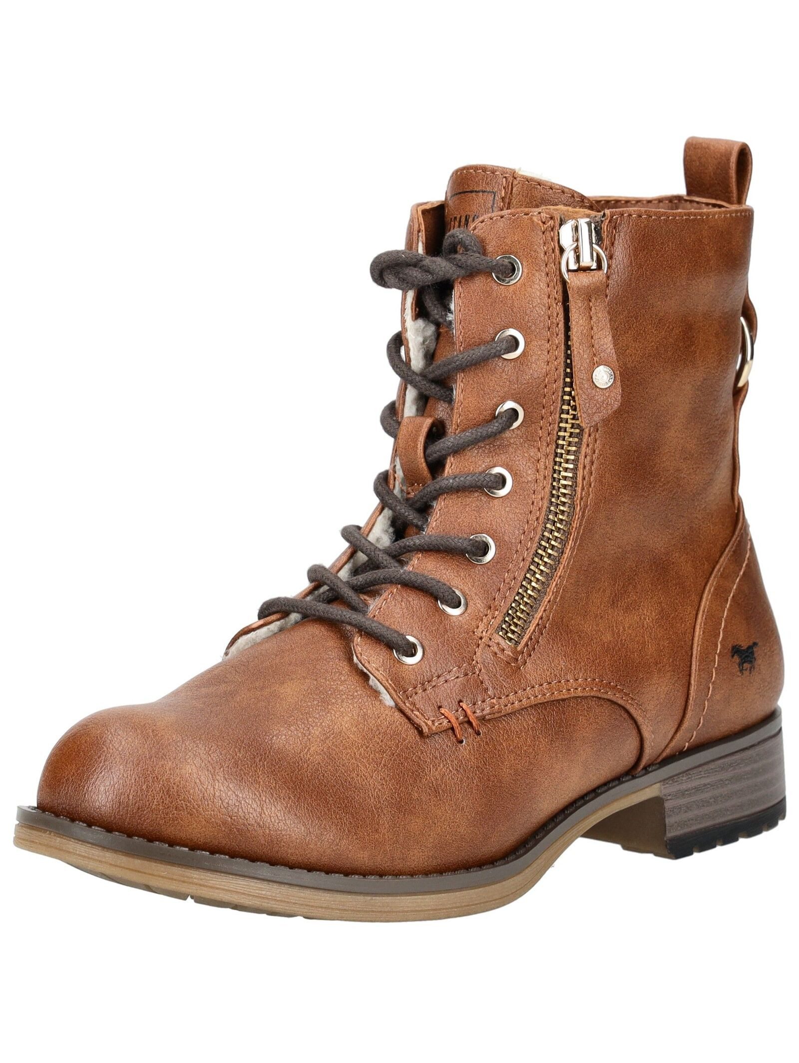 MUSTANG Stiefelette Lederimitat Schnürstiefelette günstig online kaufen