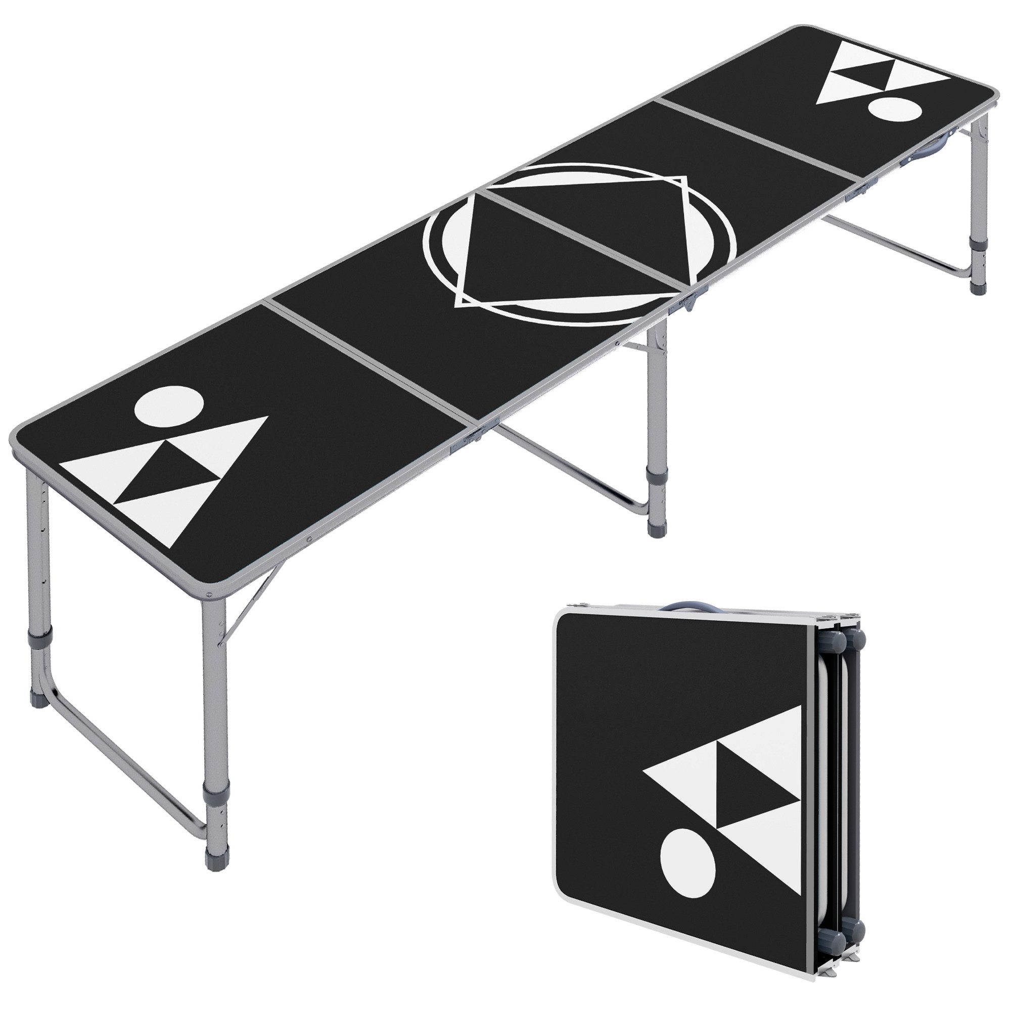 Outsunny Spieltisch Bierpong Tisch klappbarer Reisetisch, günstig online kaufen