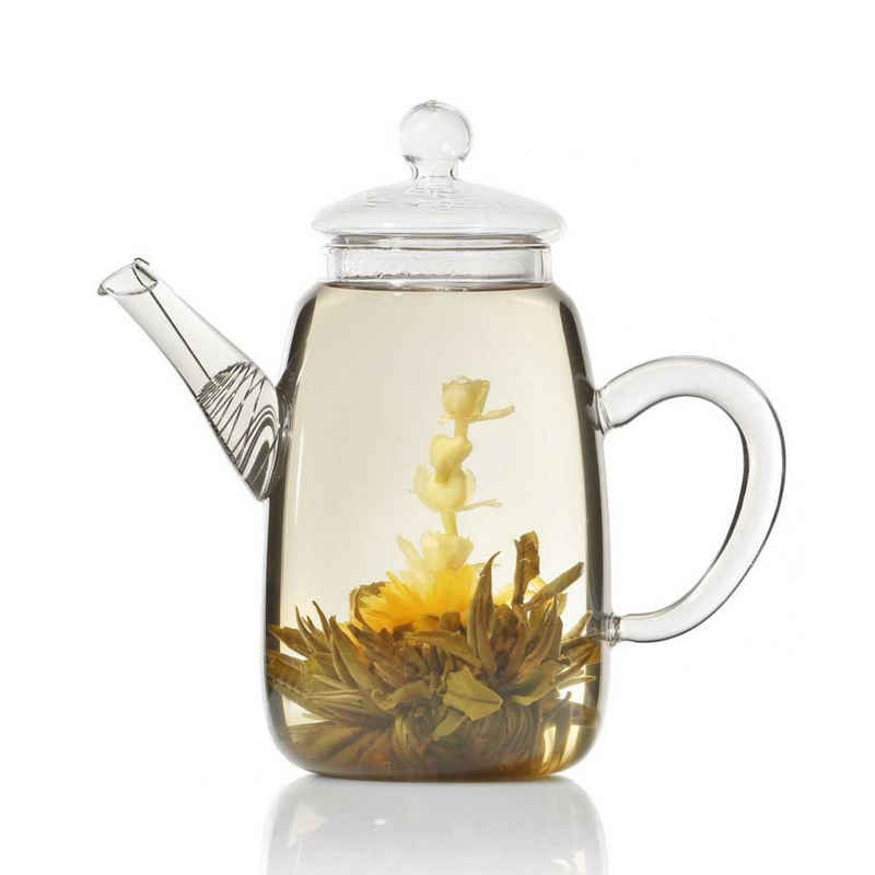 Dimono Teekanne Teekanne aus Glas mit Teefilter, 600 ml