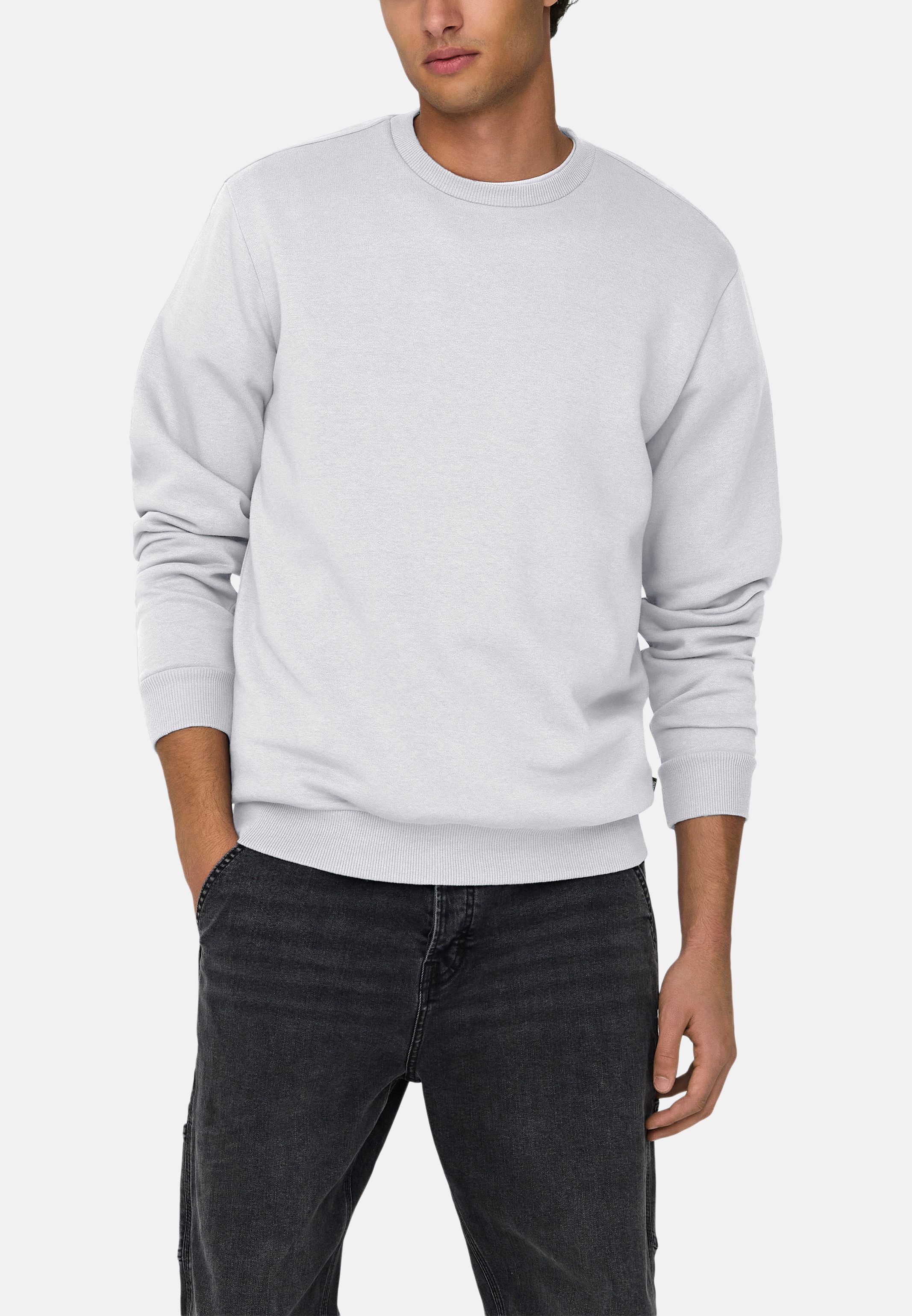 ONLY & SONS Sweatshirt Ceres (1-tlg) Sweatshirt - Baumwolle - Atmungsaktiv - Weiche, gebürstete Innenseite