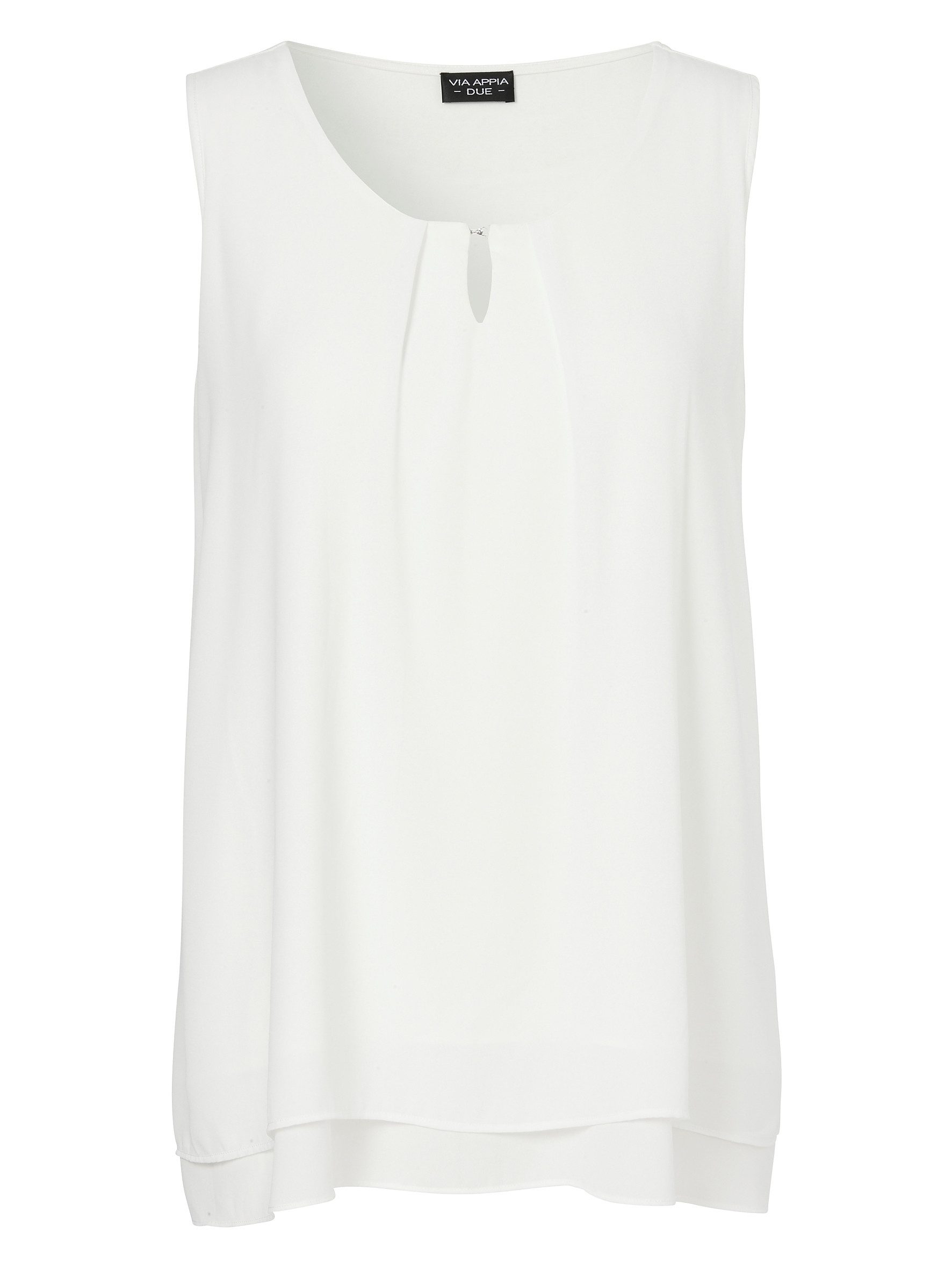 VIA APPIA DUE Tanktop Bluse Rundhals ohne Arm günstig online kaufen
