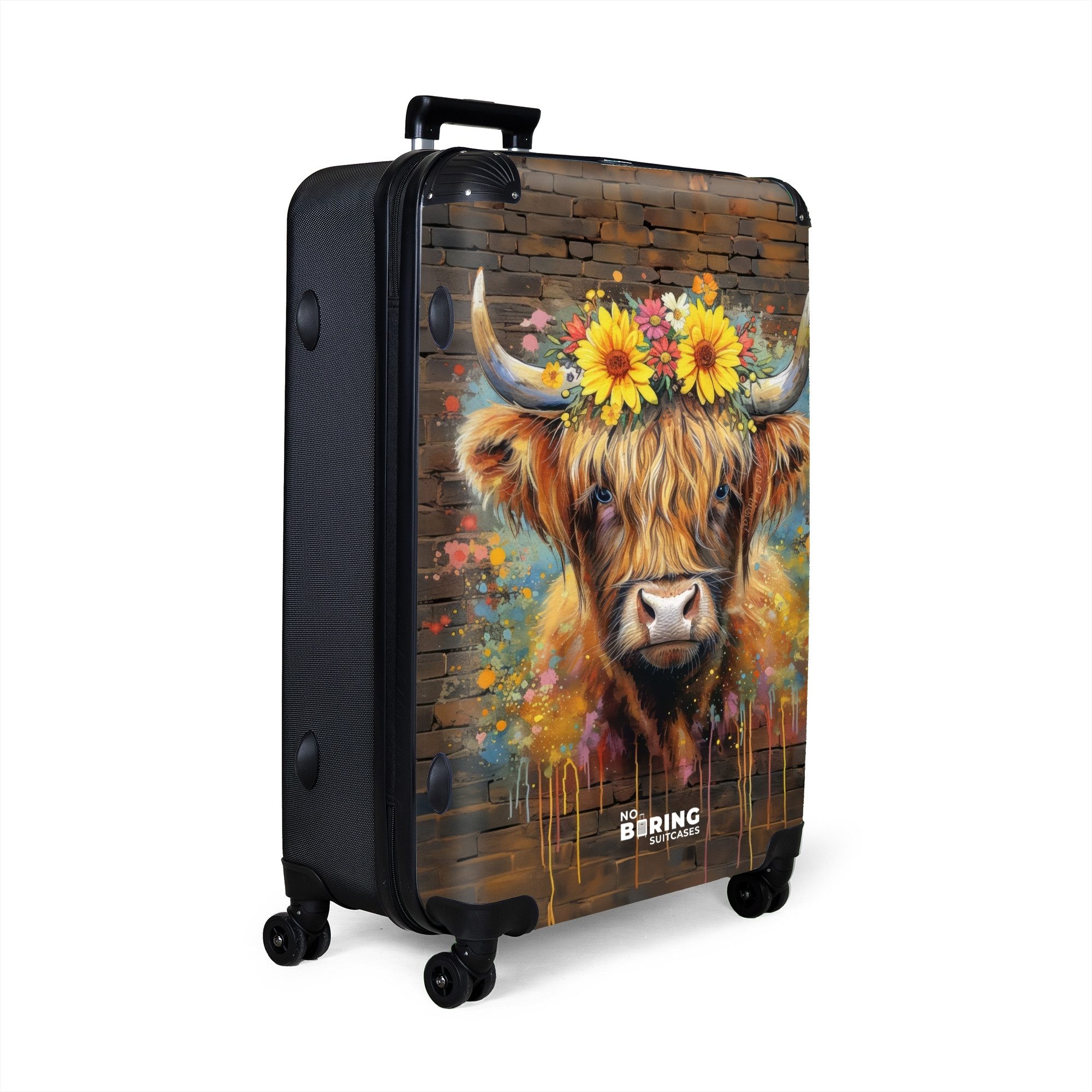 NoBoringSuitcases.com© Hartschalen-Trolley Graffiti Schottischer Highlander günstig online kaufen