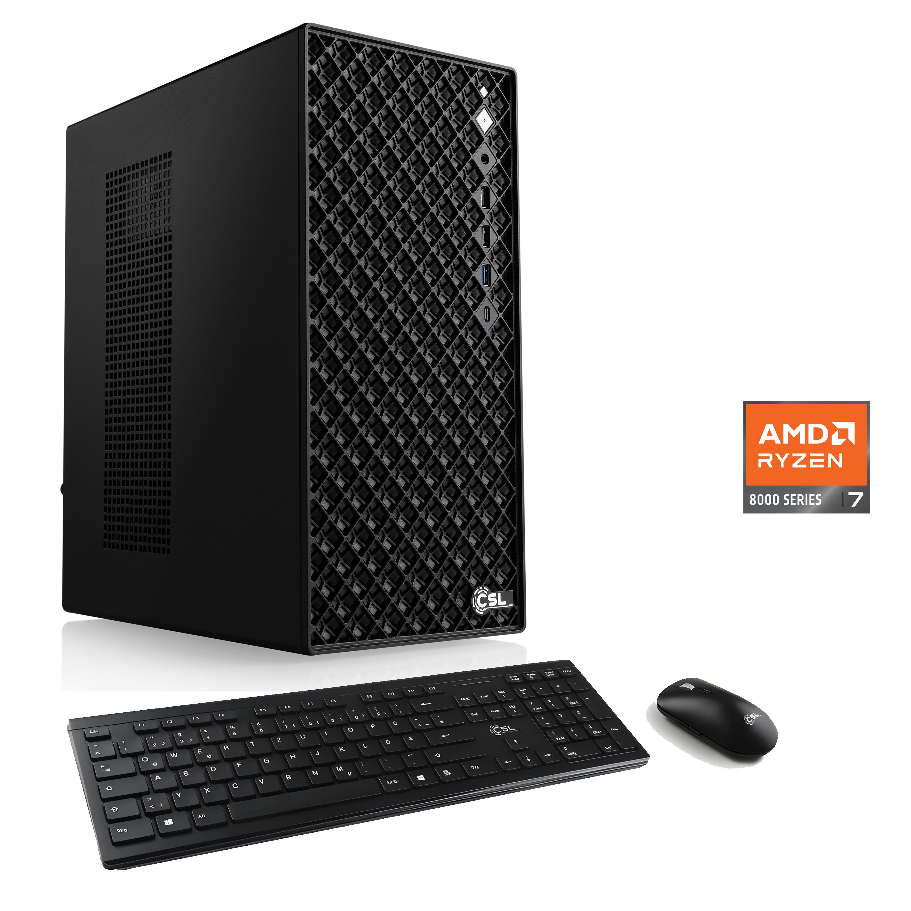 CSL Mystic V24087 PC (AMD Ryzen 7 8700F, GeForce RTX 4060, 32 GB RAM, 1000 GB SSD, Luftkühlung)
