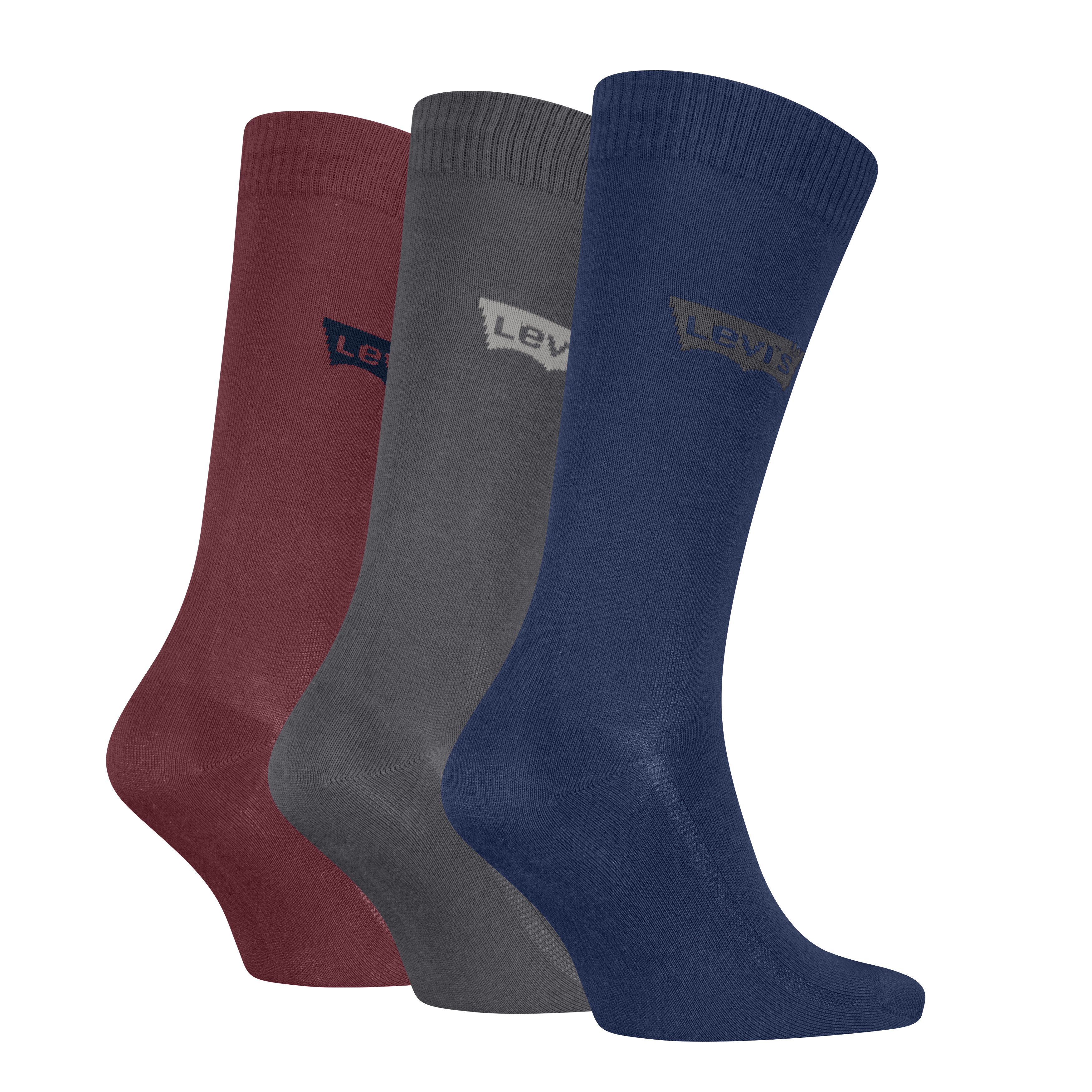 Levi's® Socken LEVIS REGULAR CUT BW LOGO RECYCL CO 3P (Packung, 3-Paar, 3er Pack) mit breitem Logobund – Bild 2 von 2
