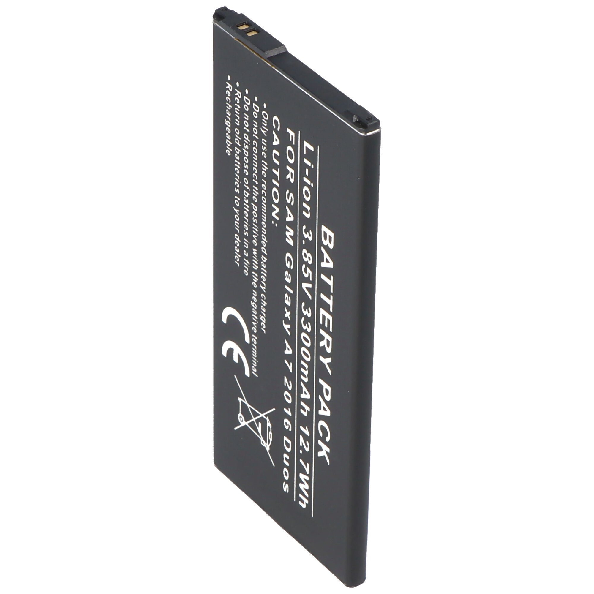 Akku passend für Samsung Galaxy A7 2016 Duos, Li-Ion, 3,85V, 3300mAh, Akku
