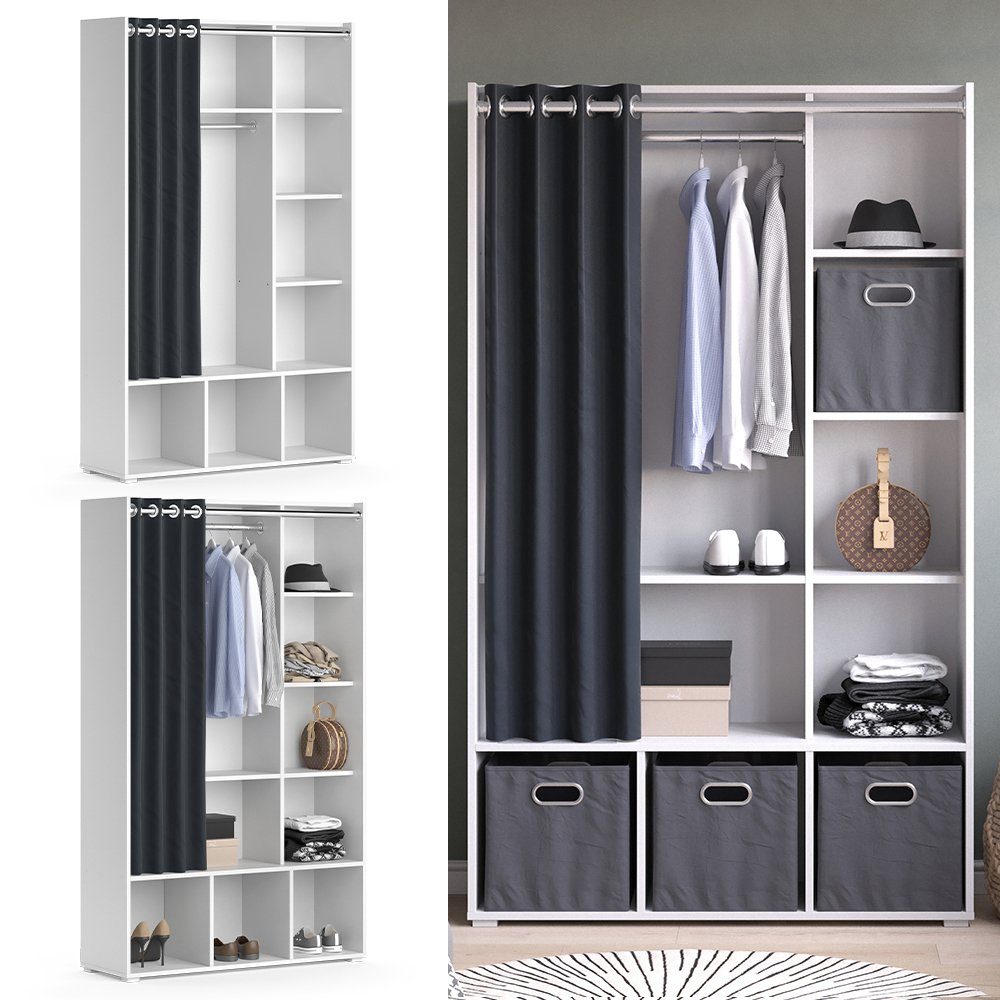 Vicco Kleiderschrank Luigi, Weiß, 105.8 x günstig online kaufen