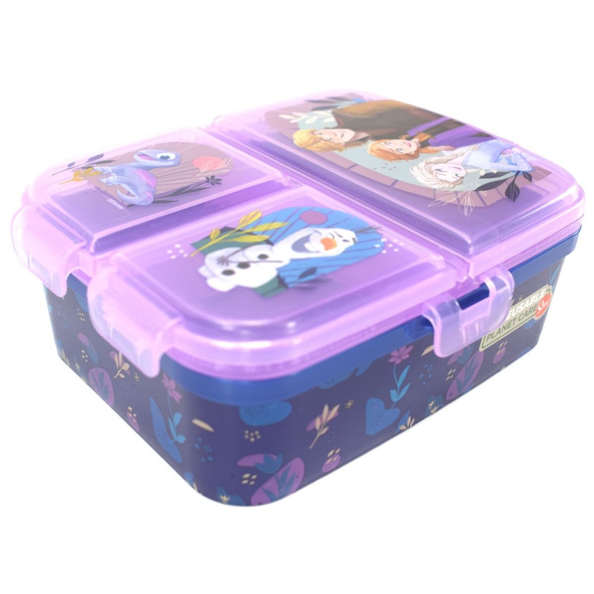 Stor Lunchbox Brotdose für Kinder mit 4 Fächern verschiedene Motive, Kunststoff, authentisches Design