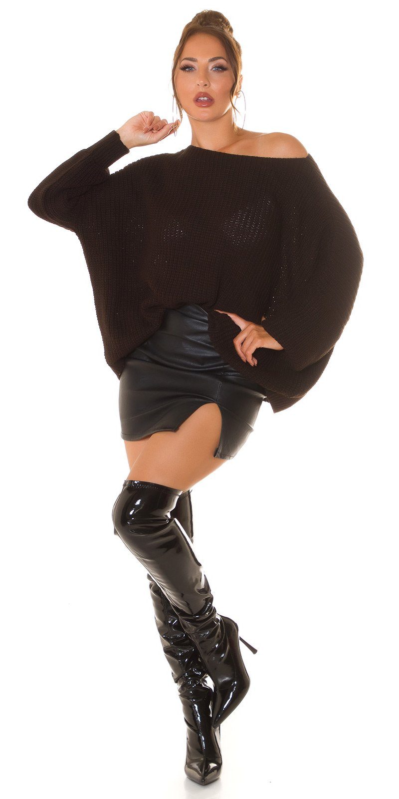 Musthave Koucla Grobstrick-Pullover Strickpullover braun Oversized