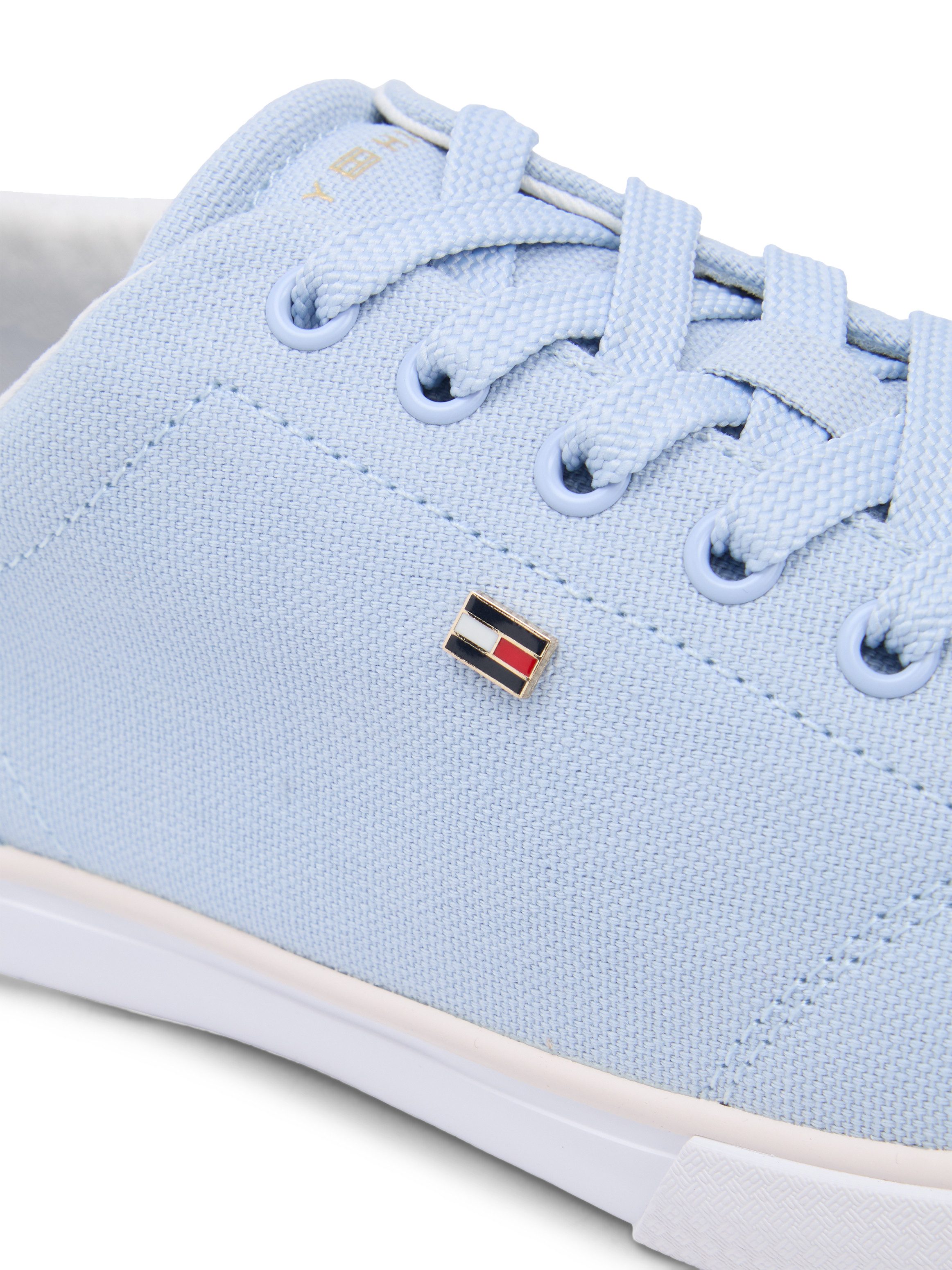 Tommy Hilfiger TH LOW PROFILE VULC CANVAS Plateausneaker Halbschuh, Schnürer, Freizeitschuh mit gepolstertem Schaftrand