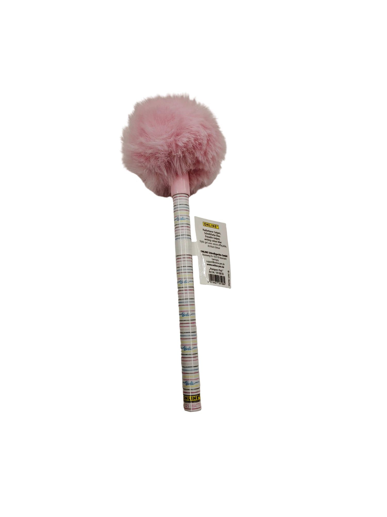 Online Pen Kugelschreiber Barbie Pompom Gelschreiber Rose - Kugelschreiber mit Bommel