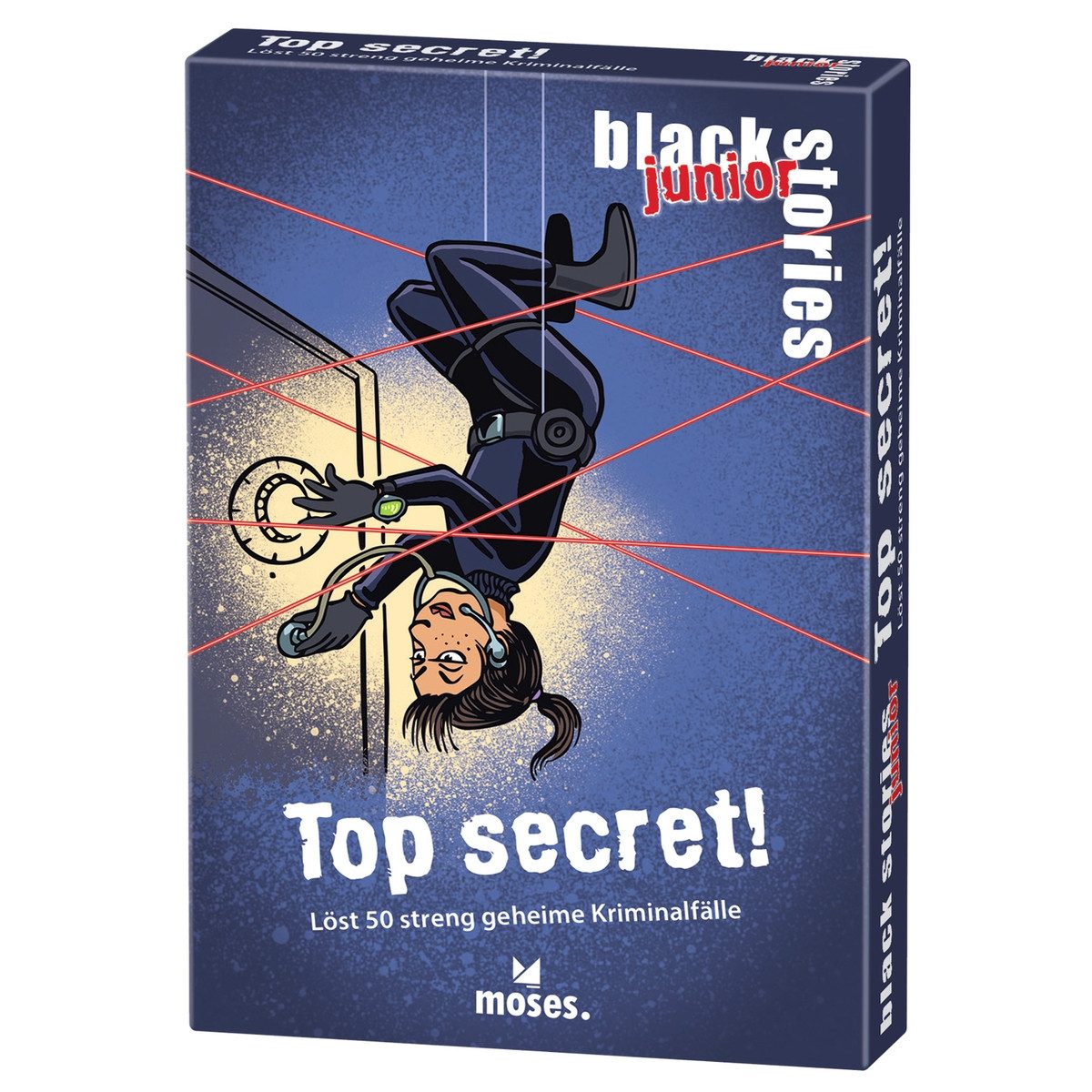 Moses. Verlag Spielesammlung black stories Rätselspiel junior Top Secret!