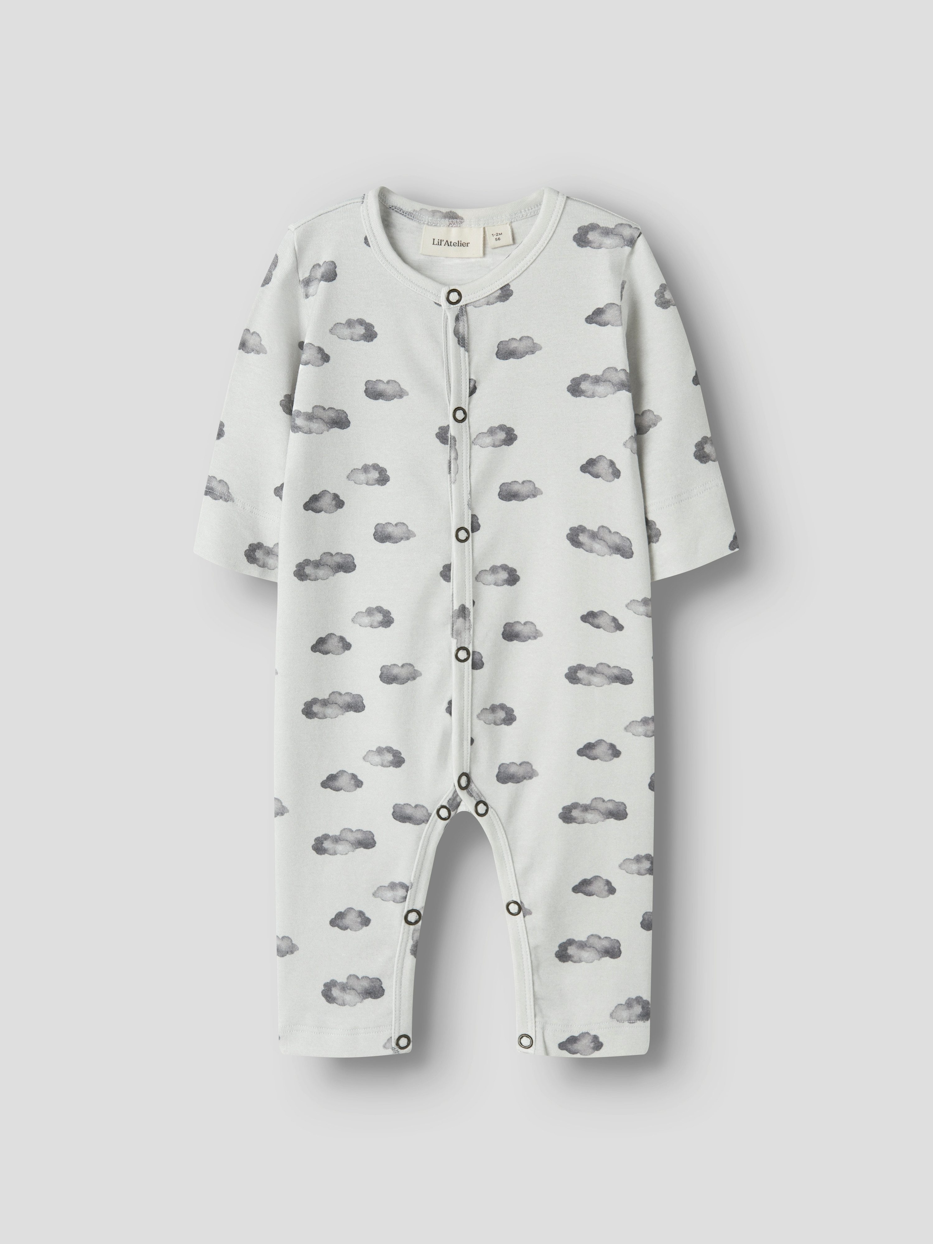 Lil' Atelier Schlafanzug NBMGIO LS NIGHTSUIT LIL aus Baumwollmischung, bequeme Passform, mit Druckknöpfen