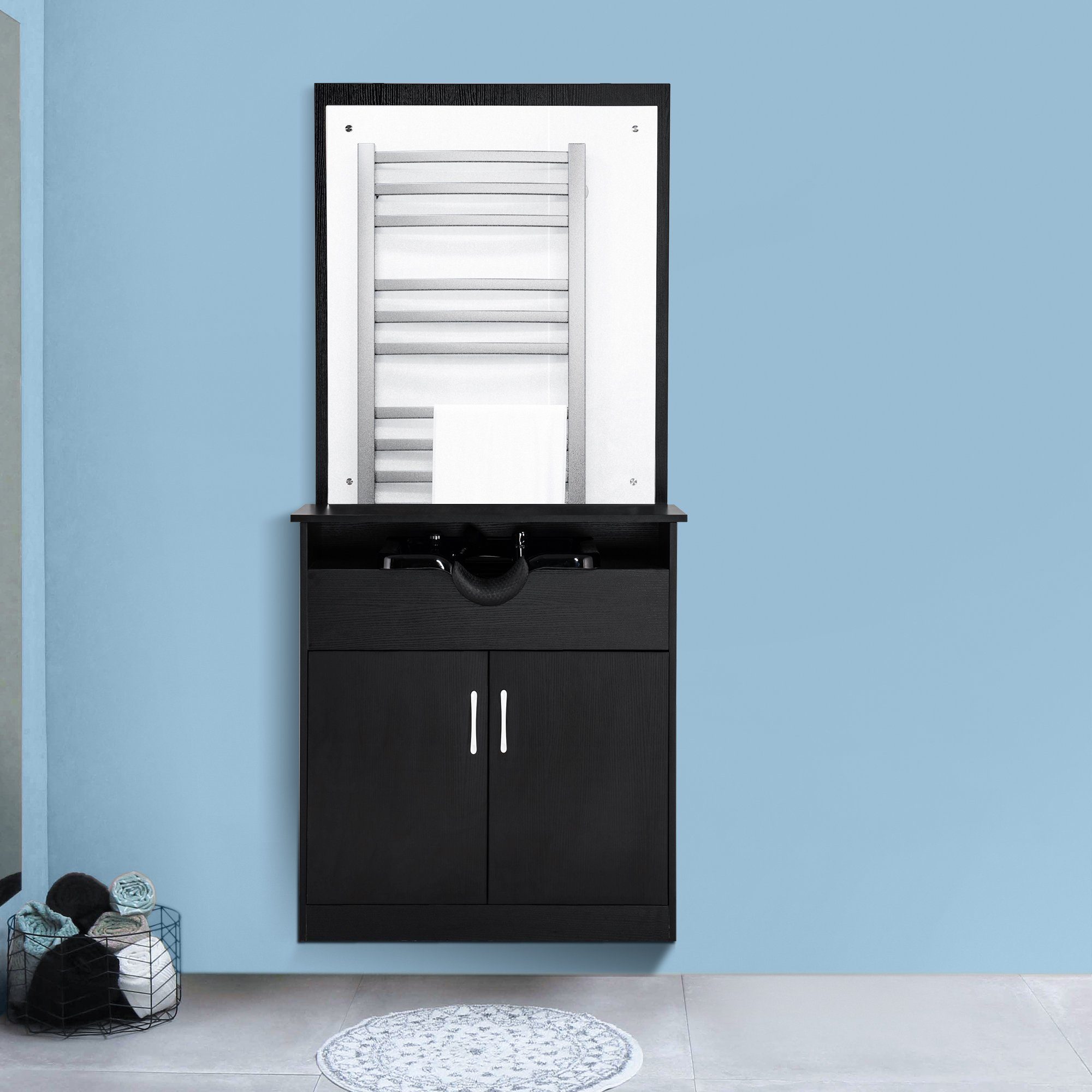 Barberpub Waschtisch Barberpub Friseur Waschtisch Friseurwaschplatz 3130BK, günstig online kaufen