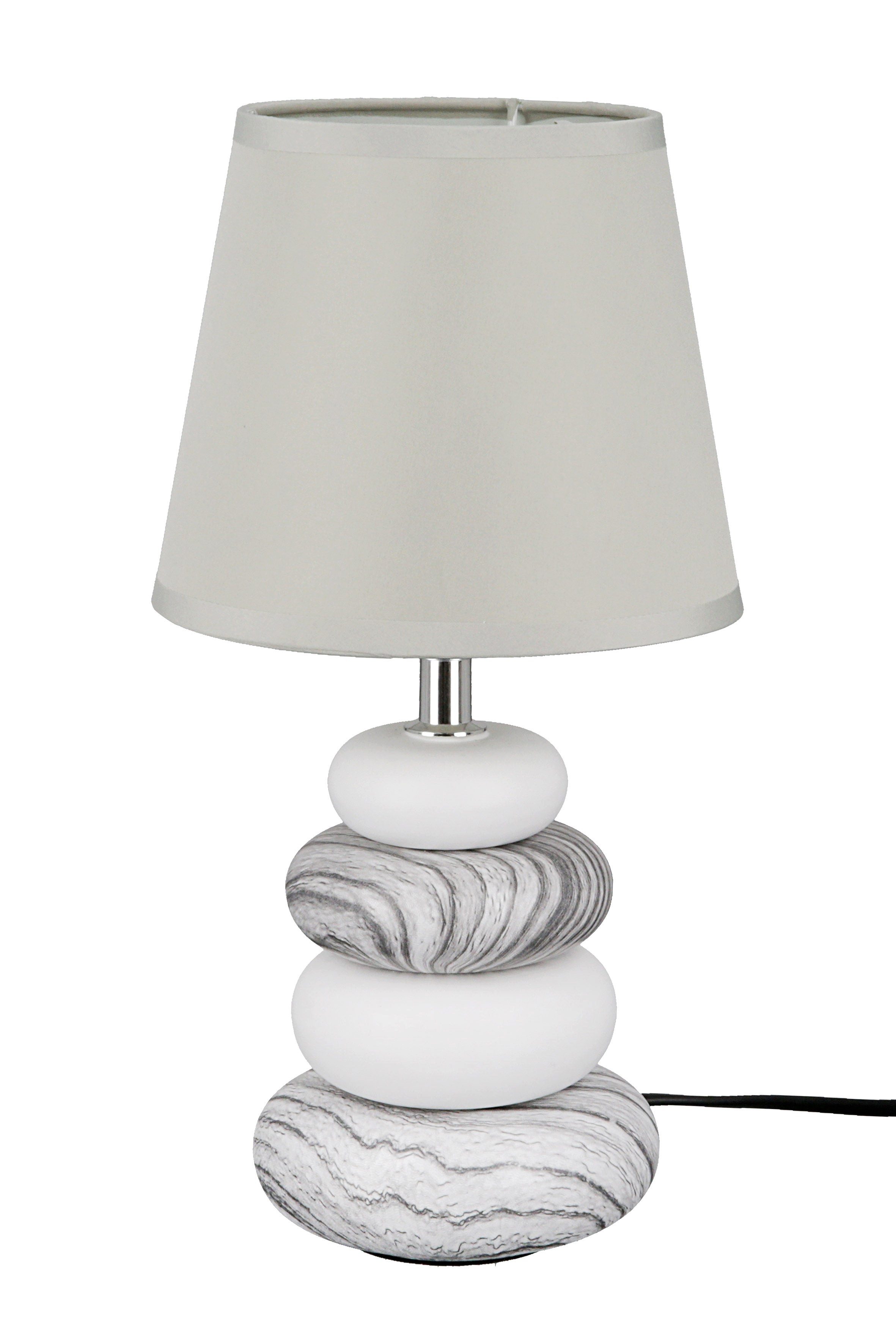 GILDE Schreibtischlampe Tischleuchte " Stone " aus Keramik von Gilde - Lampe Stein Steinlampe