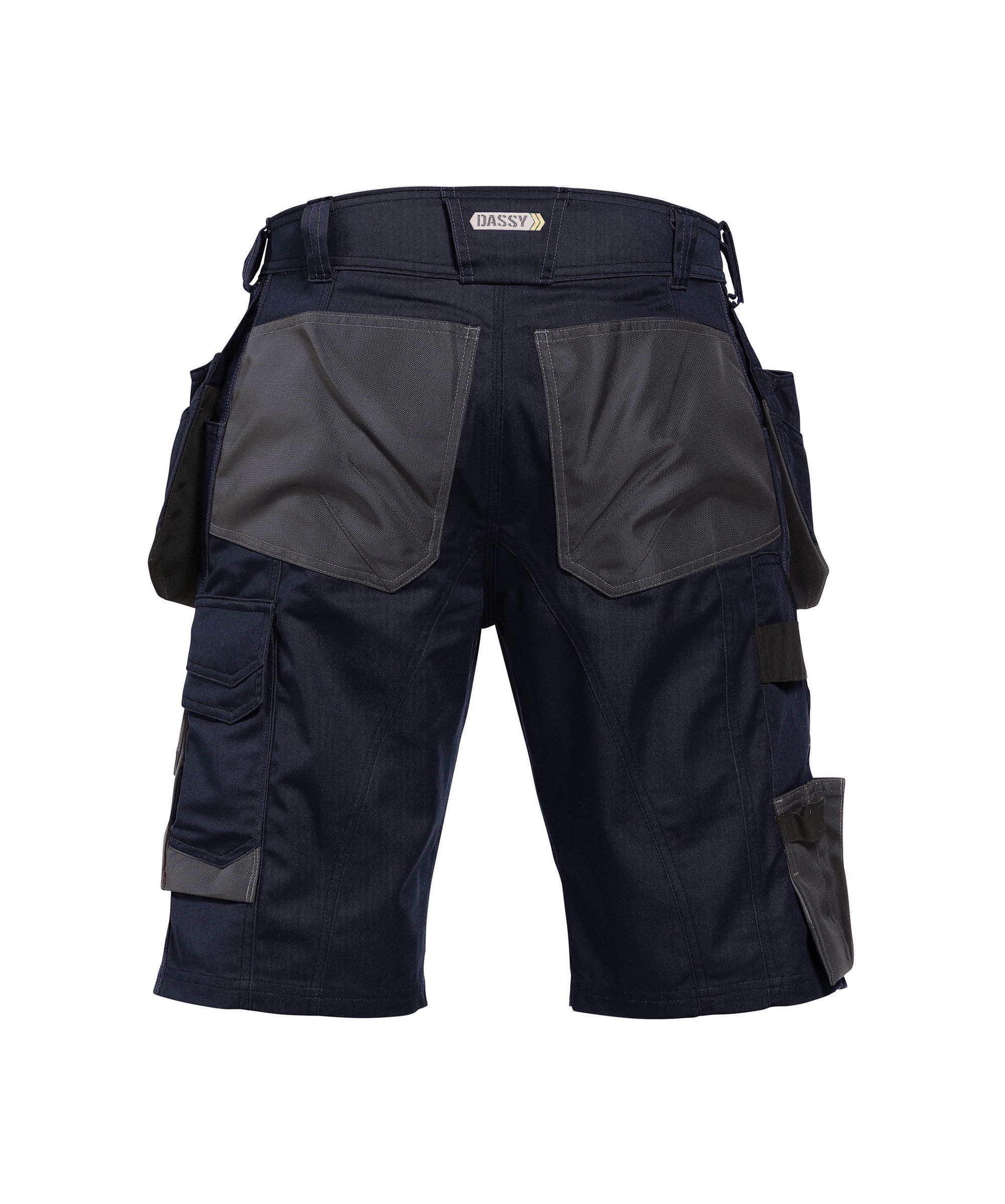 Arbeitsshorts Dassy Arbeitsshorts Bionic (1-tlg) nachtblau/anthrazitgrau mit Holstertaschen