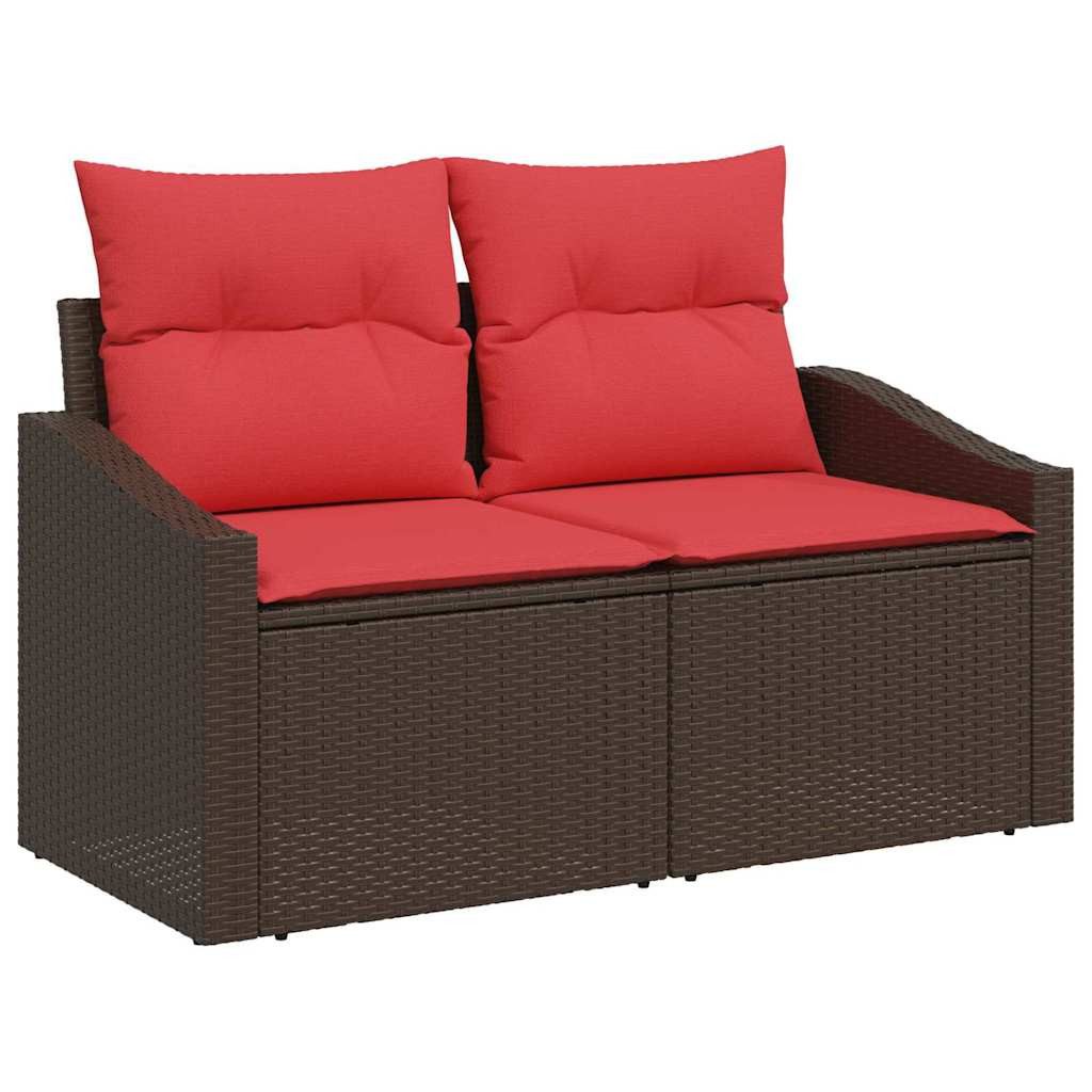 vidaXL Loungesofa Gartensofa Braun 123 x 62 x 69cm Poly-Rattan, 1 Teile