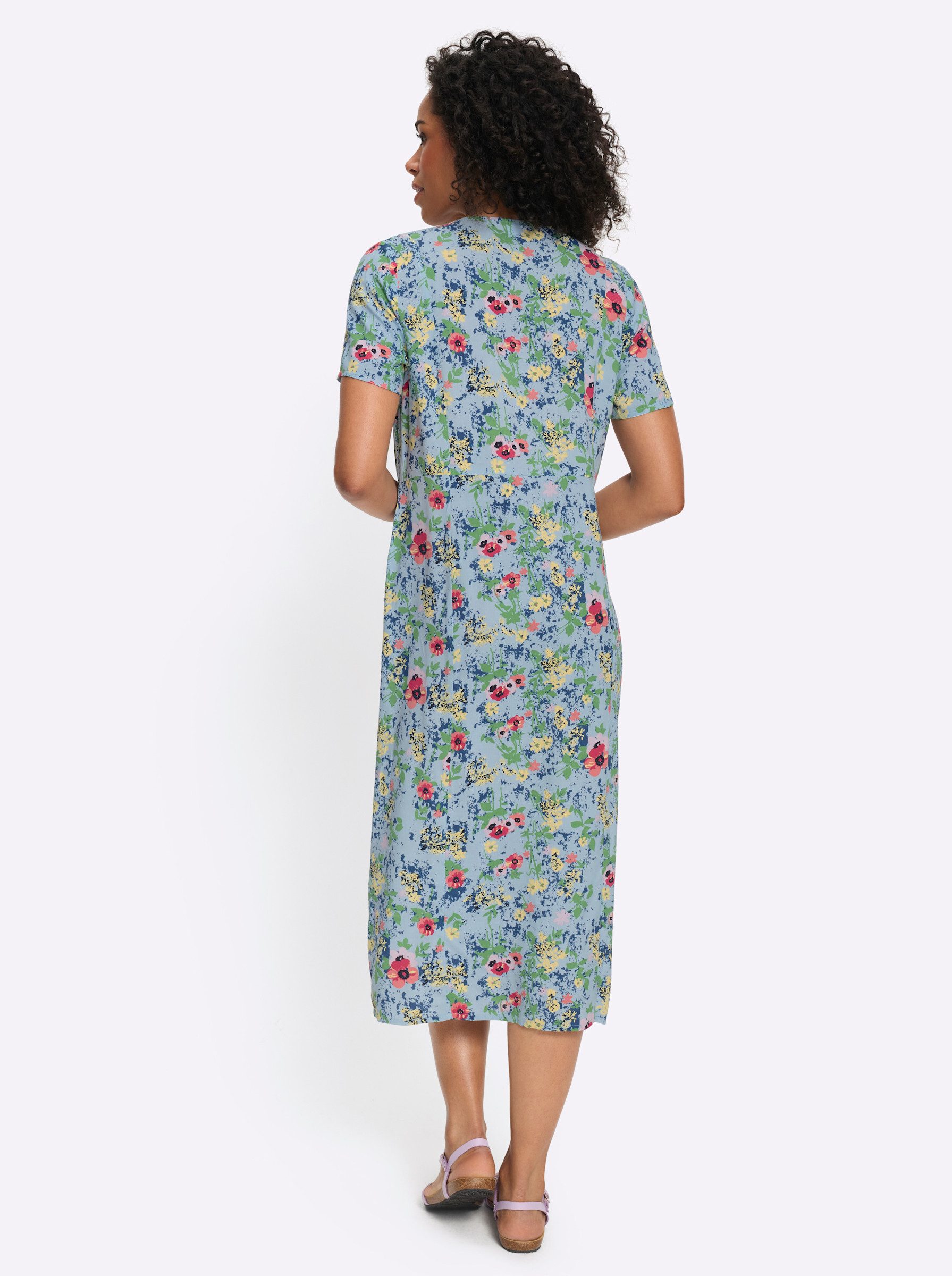 Sieh an! Etuikleid Viskose-Kleid Kurzarm