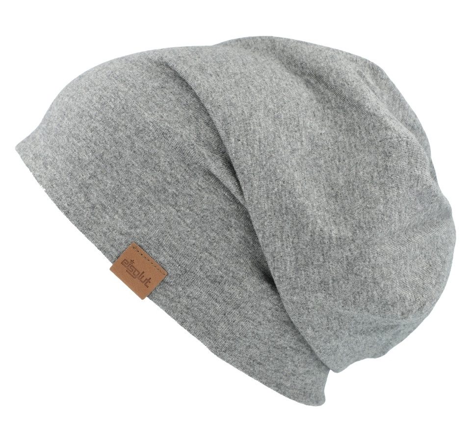 Eisglut Fleecemütze Jerseyo Cotton GRAU MEL.