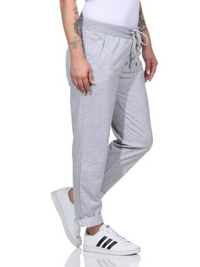 CLEO STYLE Jogginghose Damen Jogginghose 4030 34-38 Hellgrau