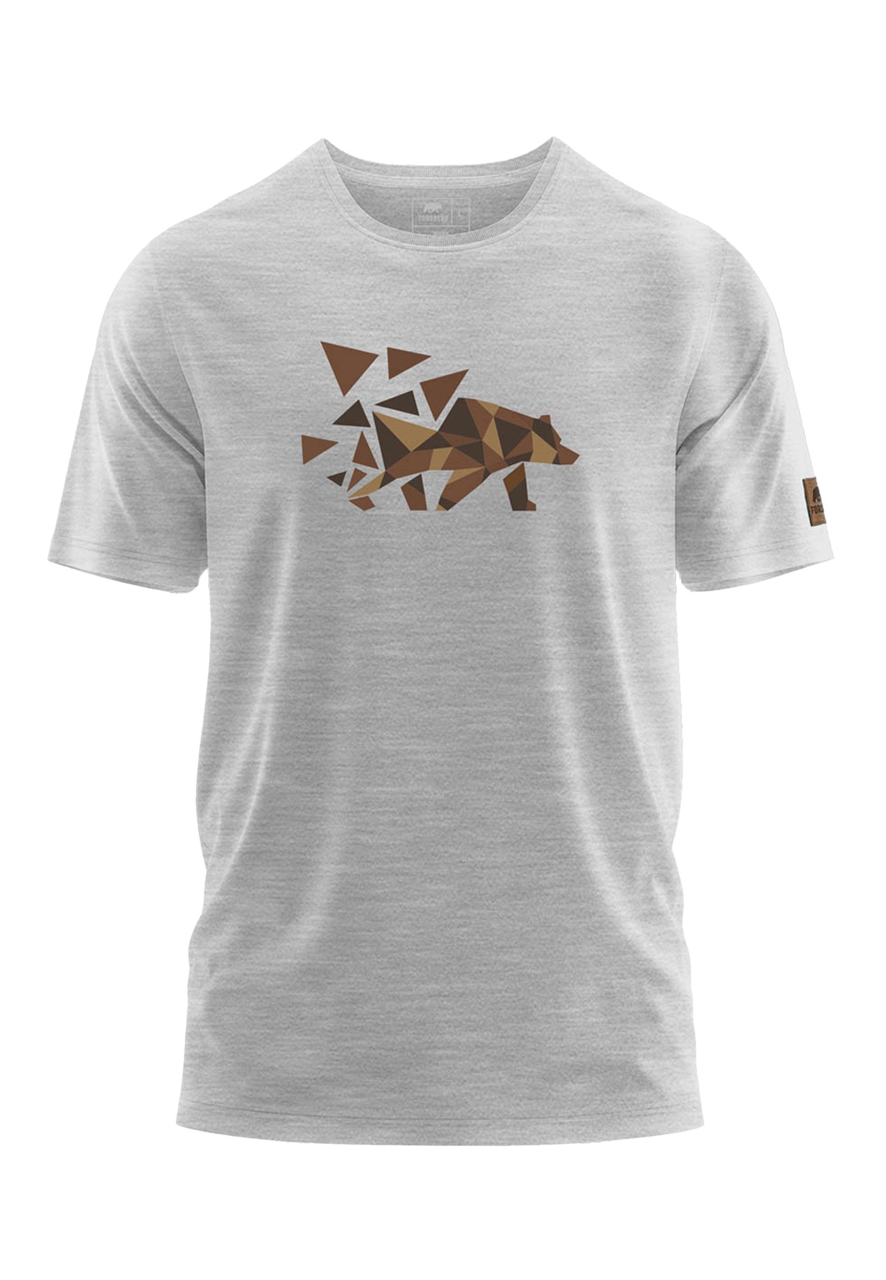 FORSBERG T-Shirt Mikkelson T-Shirt mit Polygonbär günstig online kaufen