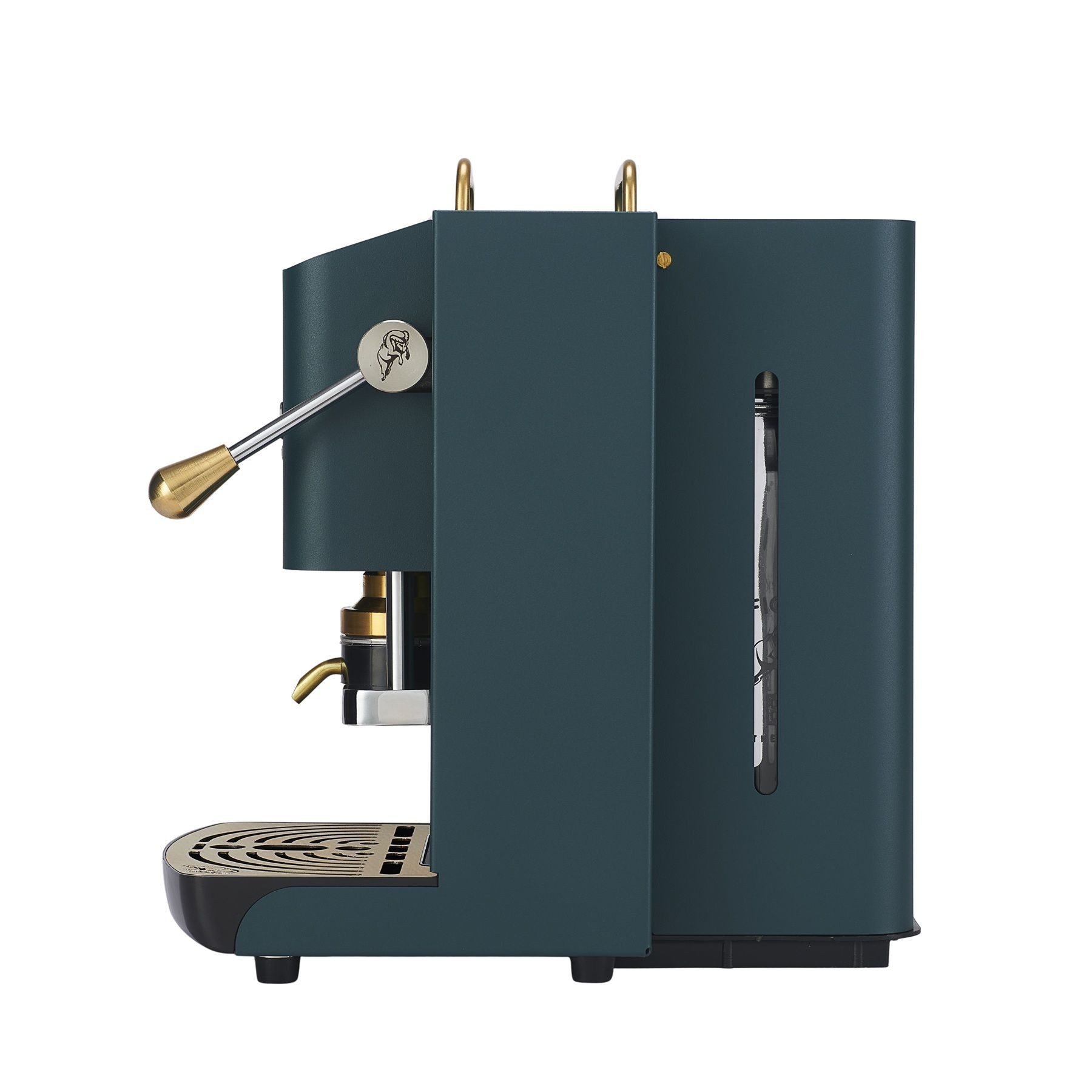 Faber Coffee Machines Kaffeepadmaschine Faber Pro Deluxe 3.0 Messing, ESE Pads, Messing-Details mit hochwertigem 3D-Logo