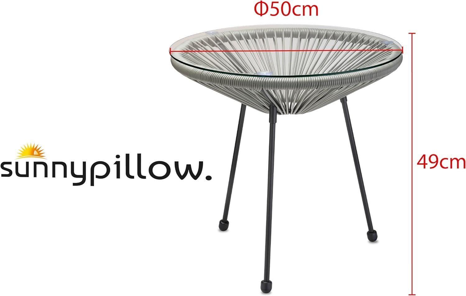 sunnypillow Gartenstuhl 2er Set Acapulco Gartenstühle günstig online kaufen