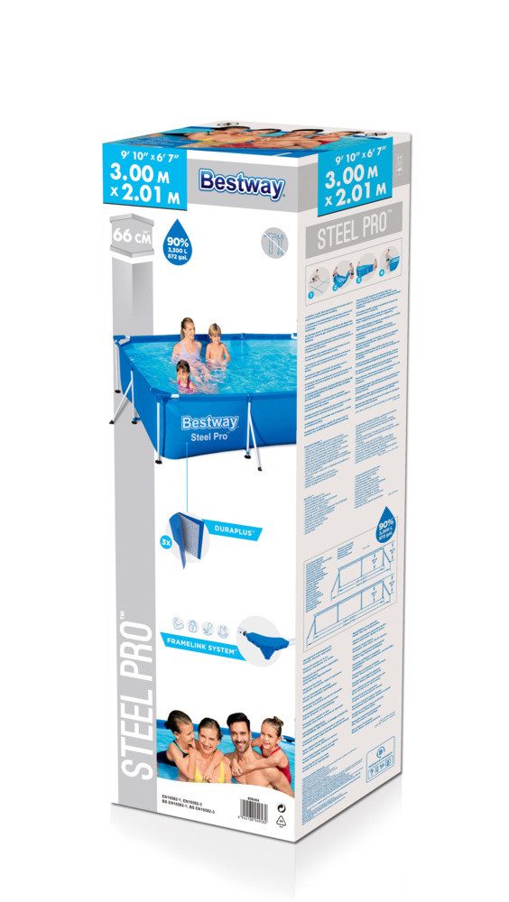 Bestway Rechteckpool Bestway Stahlrahmenpool Steel Pro günstig online kaufen