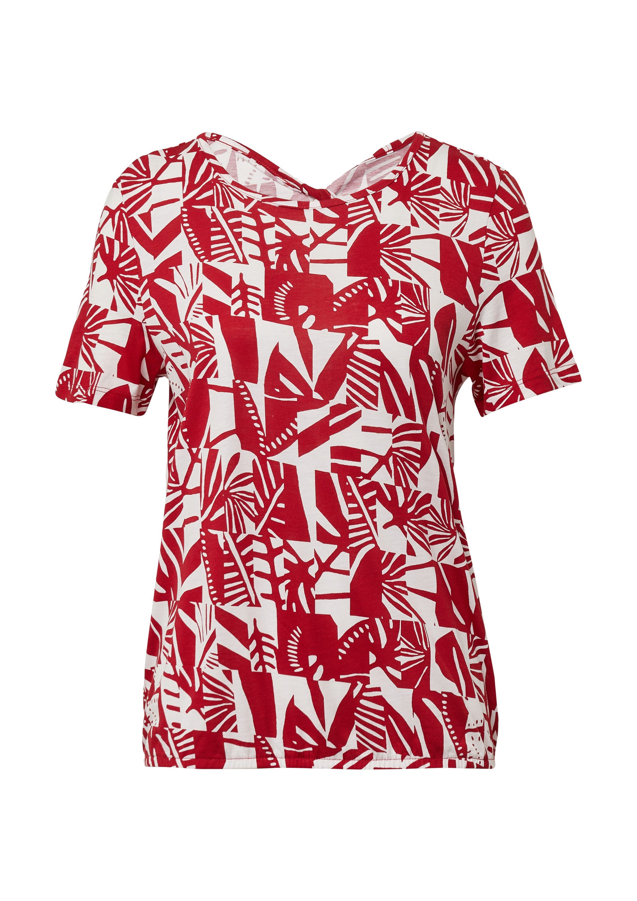 s.Oliver Kurzarmshirt T-Shirt Jersey-T-Shirt im O-Shape mit Cut-out günstig online kaufen
