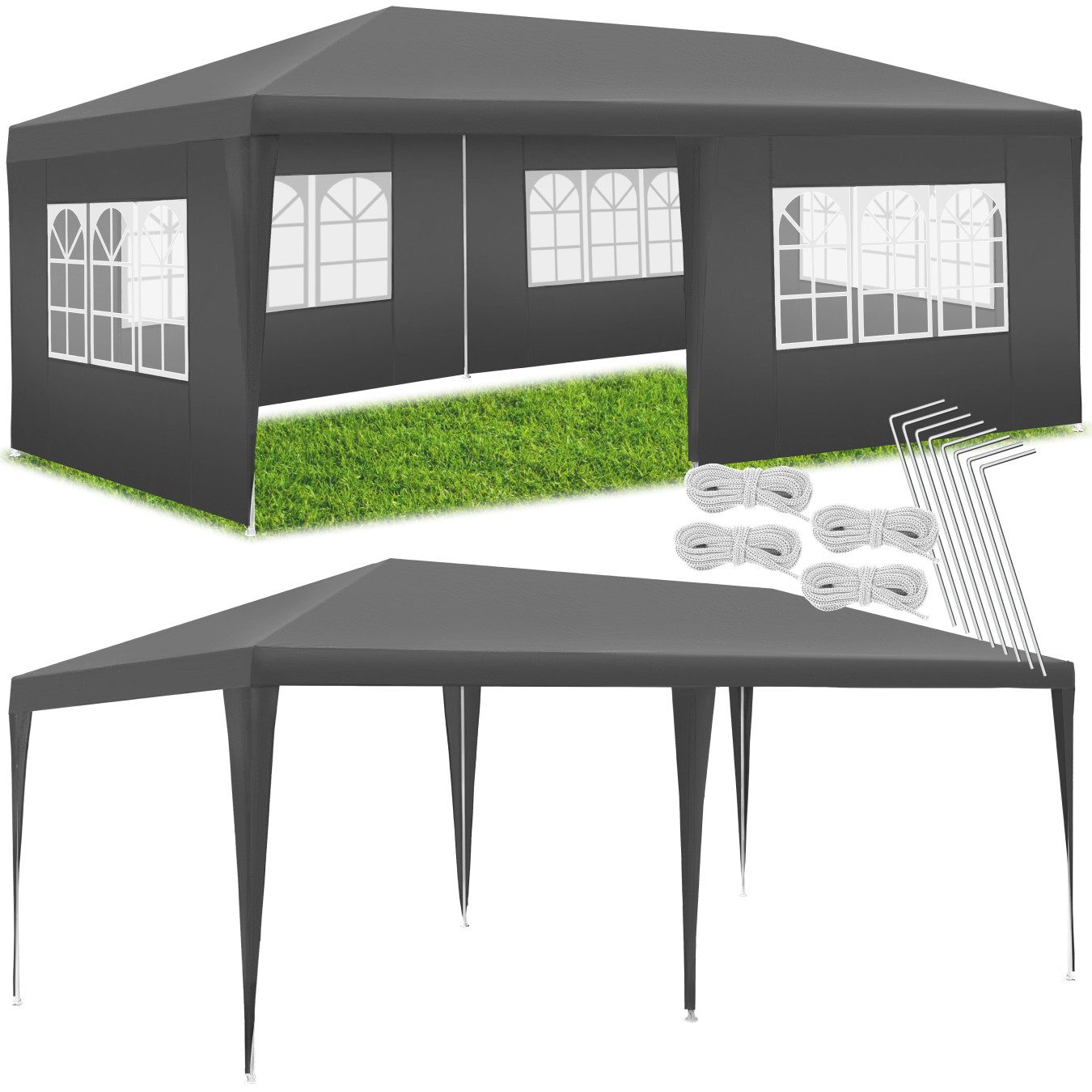 tectake Pavillon Terrassenüberdachung Vivara 6x3m mit günstig online kaufen