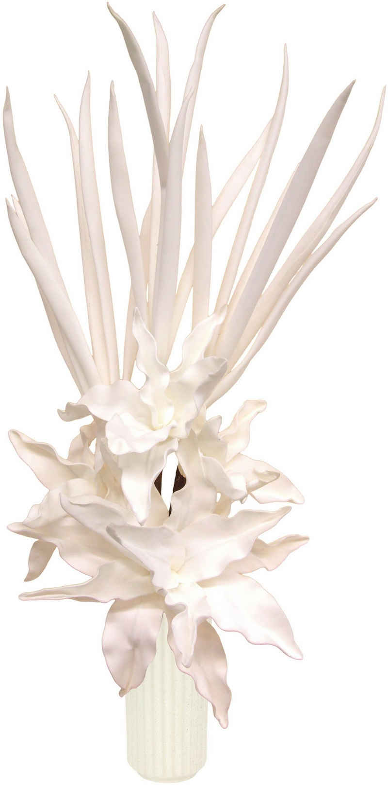 Kunstblume »Soft-Blumenarrangement«, I.GE.A., Höhe 90 cm, Keramikvase