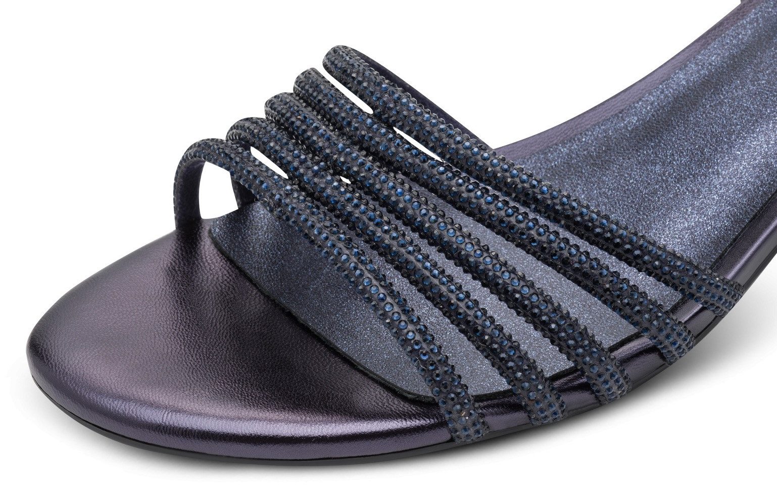 Tamaris Sandalette, Blockabsatz, Festtagsschuh, Abendschuh mit funkelnden Schmucksteinen