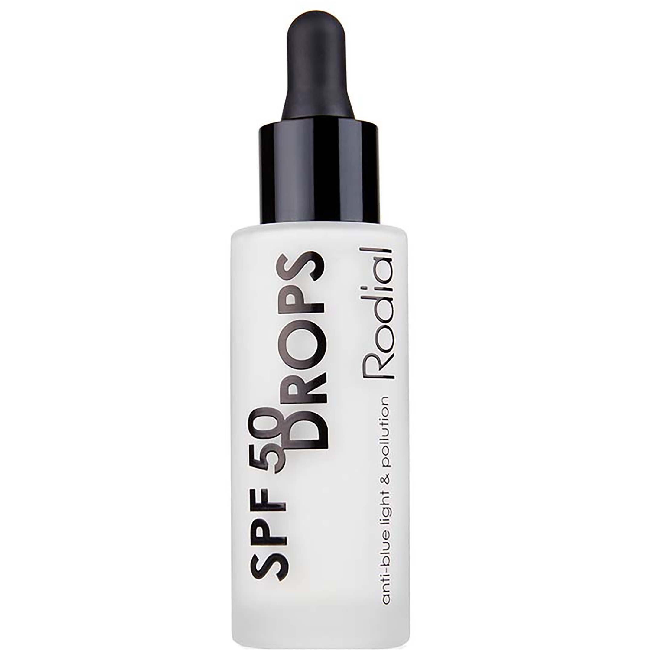 Rodial Gesichtsserum Rodial Serum SPF 50 Drops Serum mit Hyaluronsäure, Vitamin E, Flieder-Extrakt und LSF 50, schützt vor Schädigungen durch UV-Strahlen, Bluelight und Umweltstress, Anti-Aging.